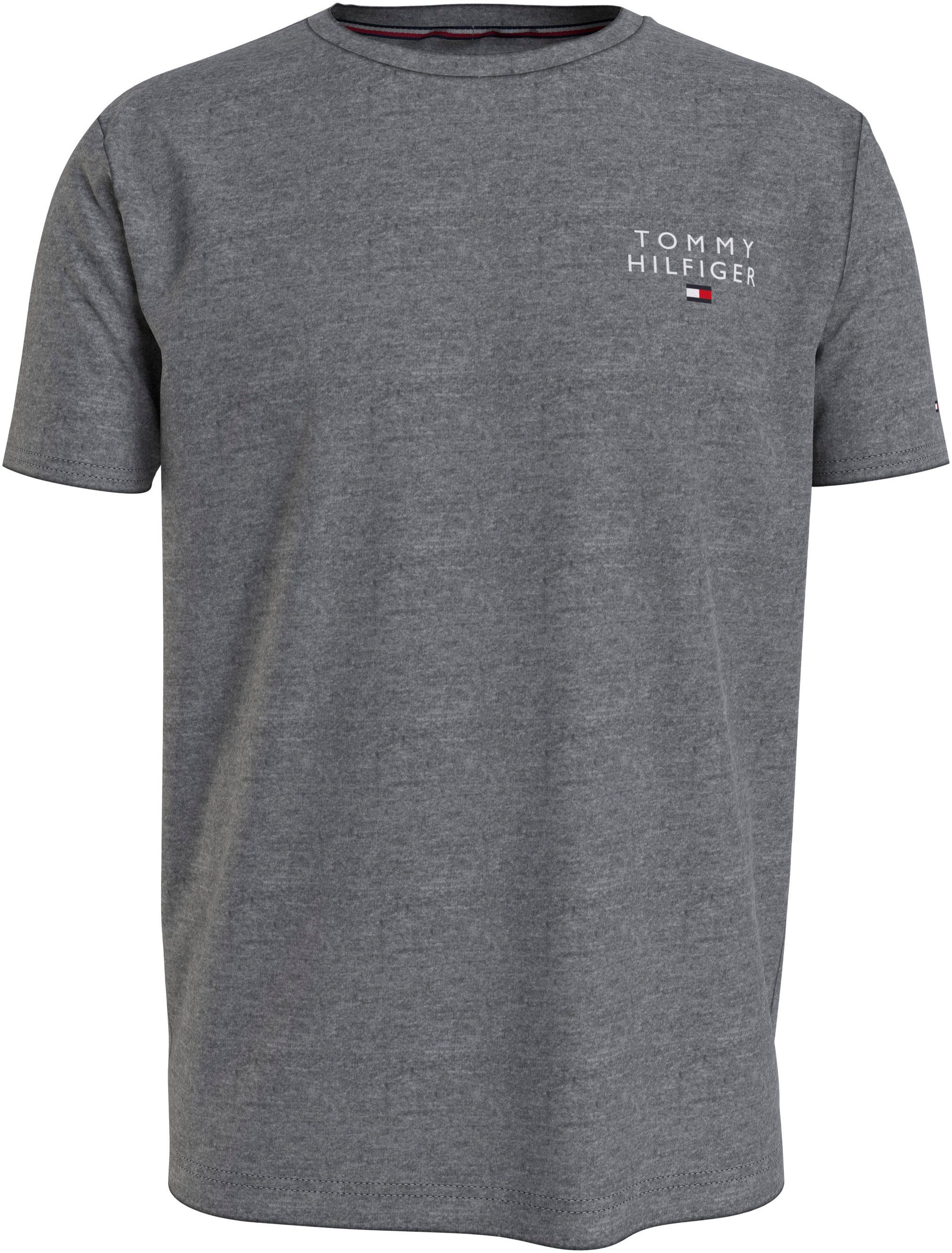 Tommy Hilfiger Underwear T-Shirt CN SS TEE LOGO mit Markenlabel auf der Brust dunkel grau