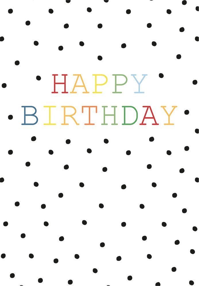 Grußkarten Geburtstag Glückwunschkarte im Format 115x17cm mit Umschlag uniq224
