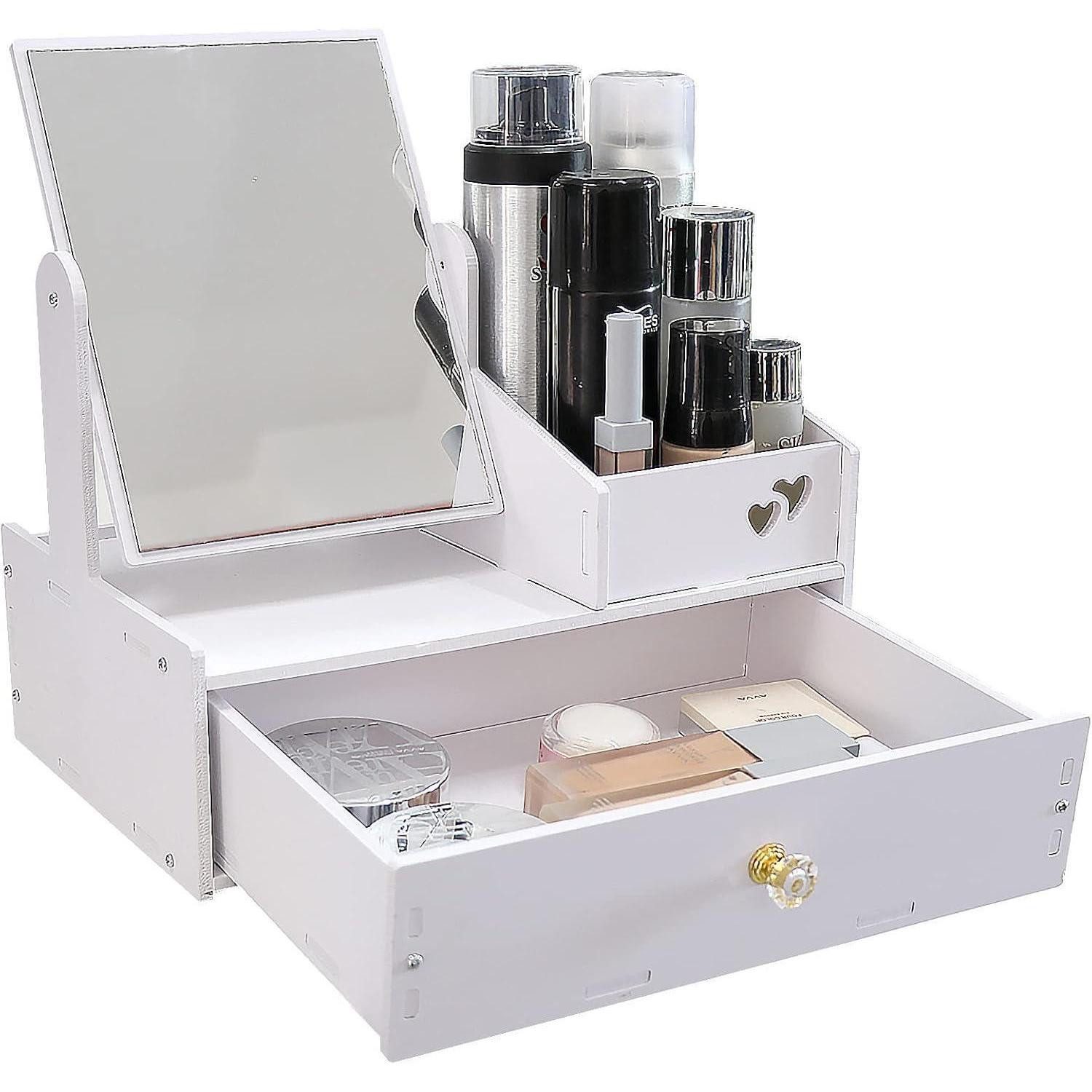 LuxusKollektion Badaccessoire-Set Desktop Kosmetik Organizer Weiß günstig online kaufen