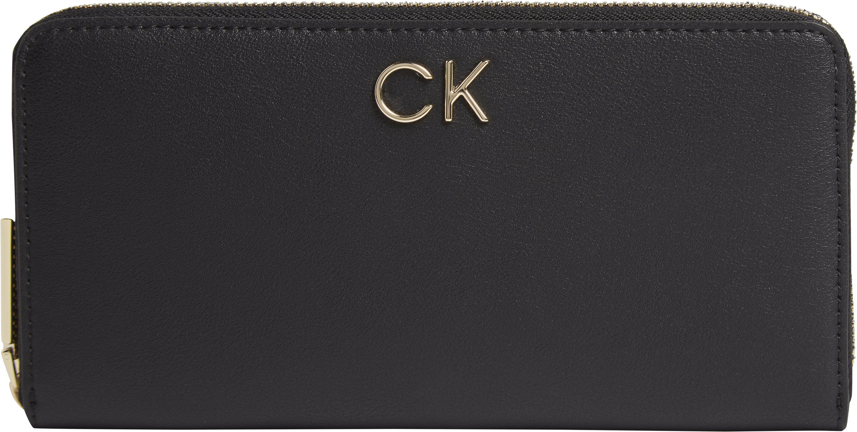 Damen Alle Damentaschen Calvin Klein Geldbörse RE-LOCK Z/A WALLET LG, mit vielen Kartenfächern