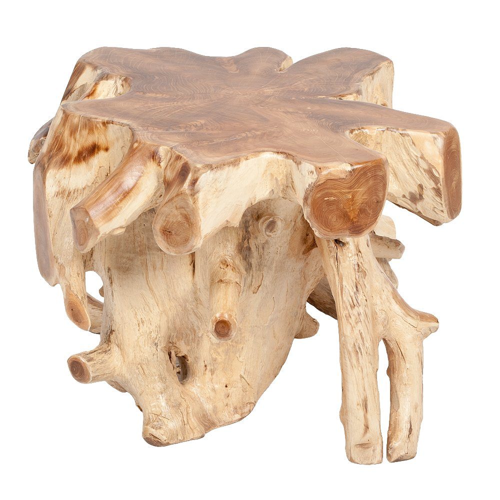 LebensWohnArt Couchtisch Unikat Couchtisch AKAR Natural ca.60cm Teak-Wurzel Beistelltisch
