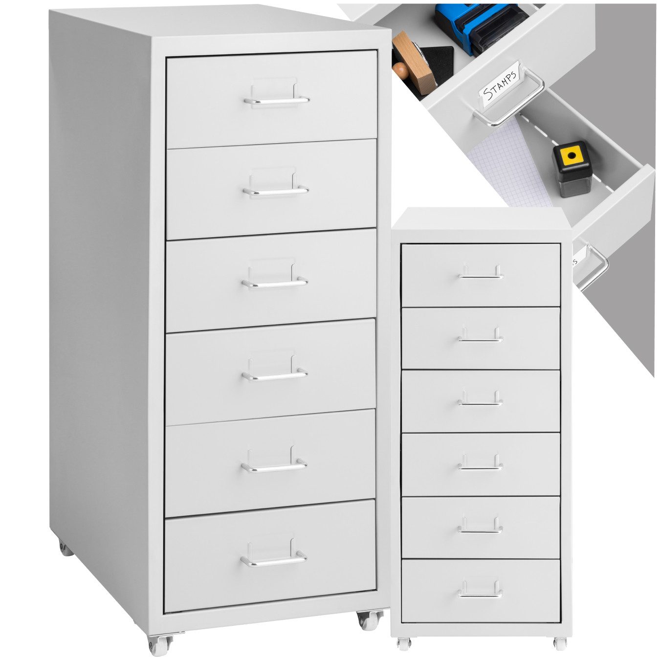 Rollcontainer Rollschrank aus Metall 41x28x69cm
