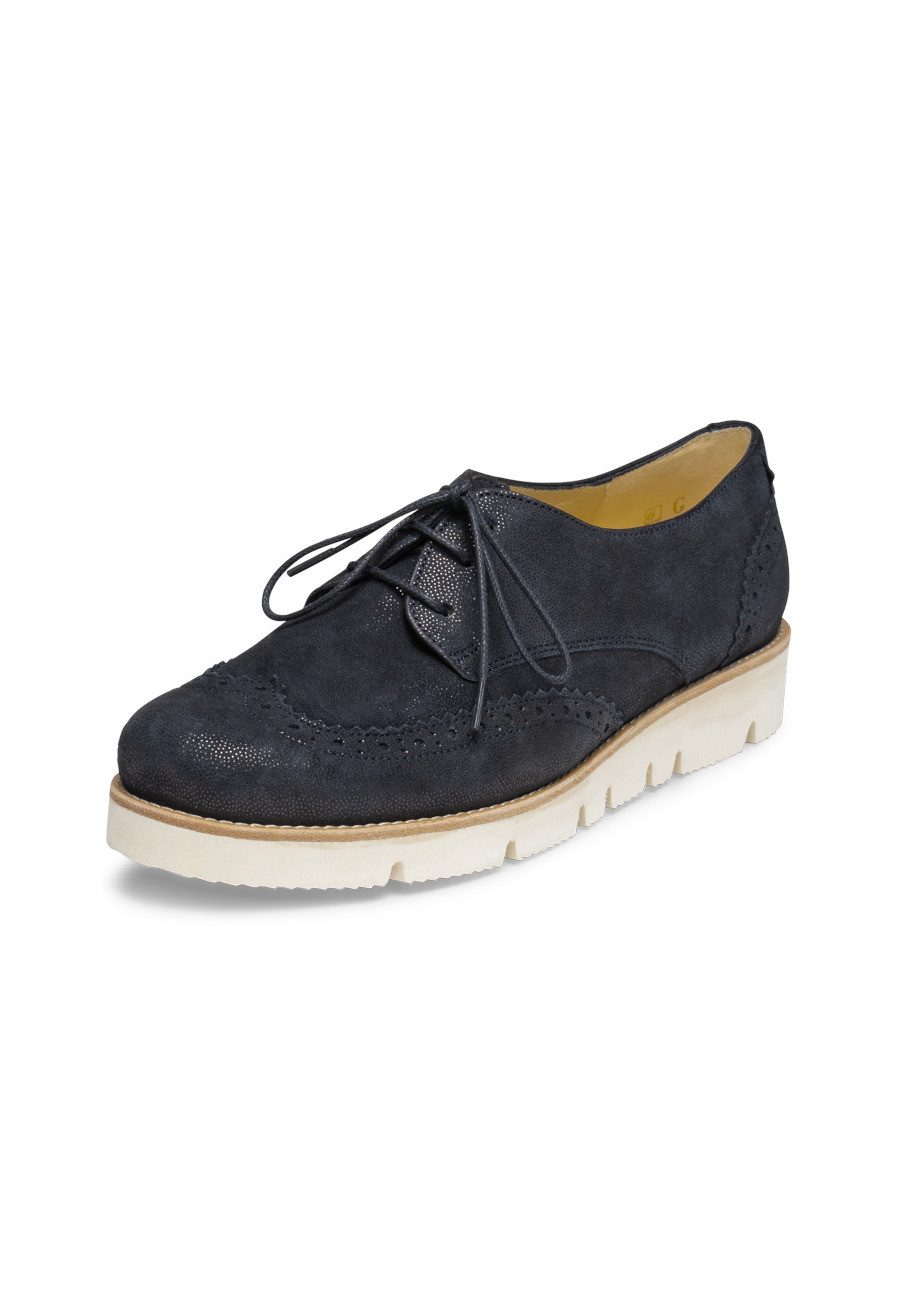 Damenschuhe Schnürer Samtziege Schnürschuh