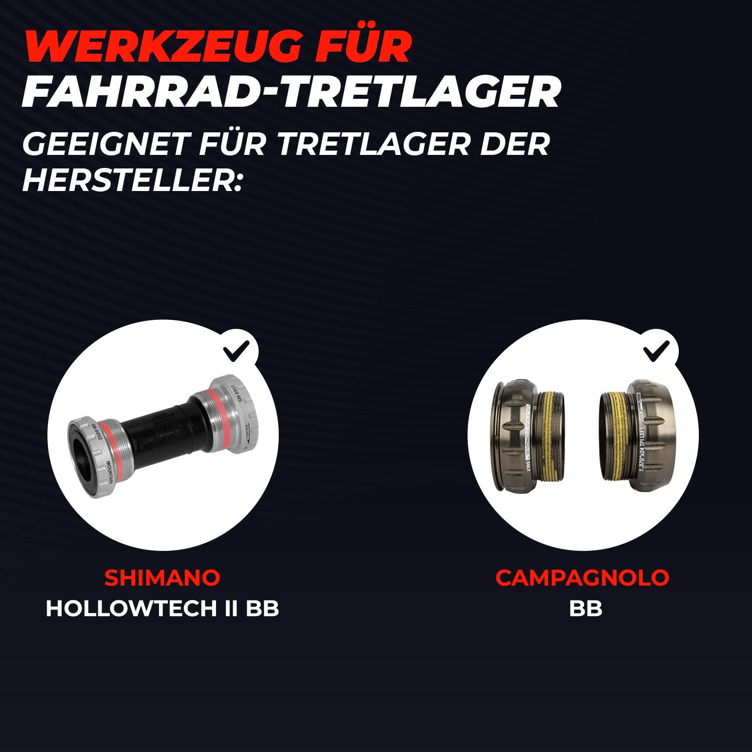 Optio Cylce Tretlagerschlüssel Optio Cycle Tretlager Werkzeug - Hollowtech Centerlock Schlüssel
