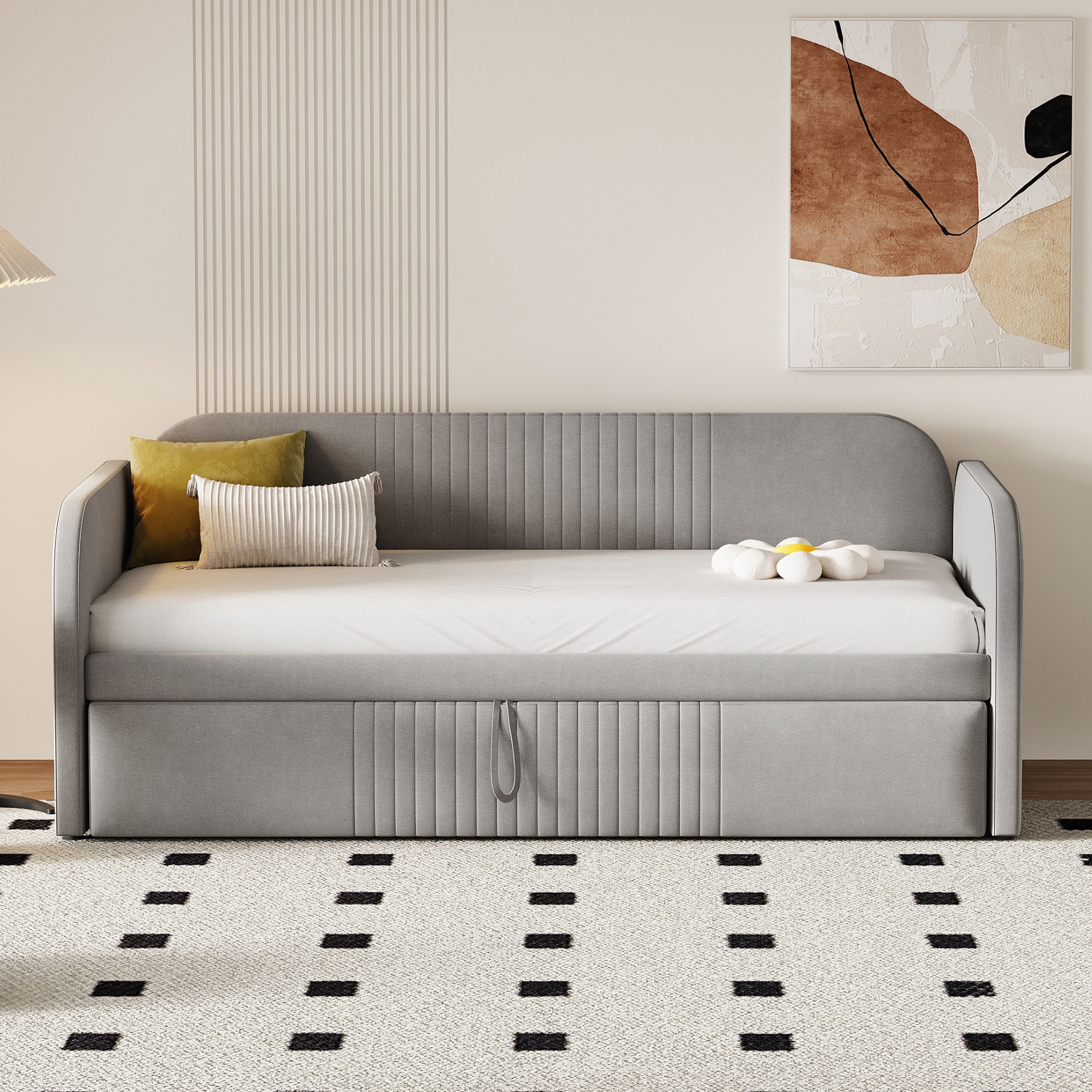 BlingBin Ausziehbett Polsterbett Ausziehbares Schlafsofa 90/180*190 günstig online kaufen