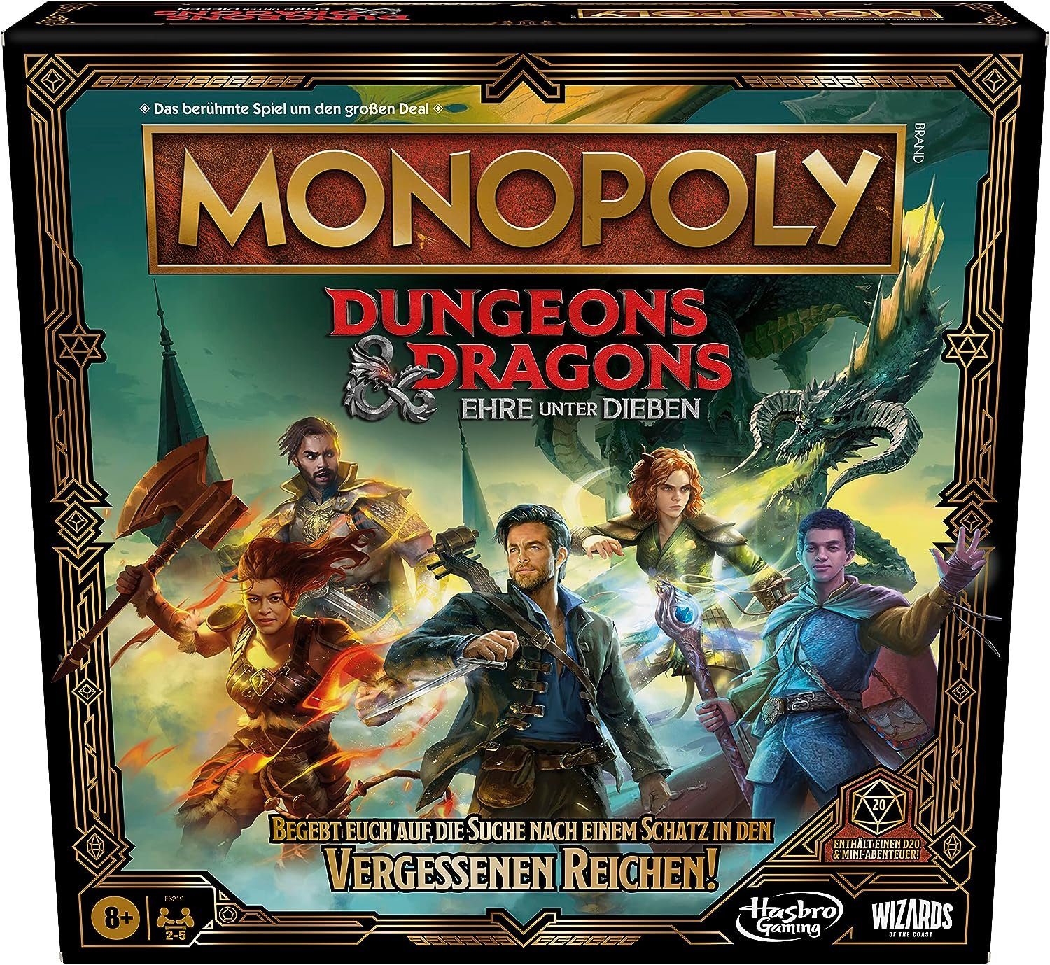 Hasbro Spiel, Brettspiel Monopoly Dungeons and Dragons: Ehre unter Dieben