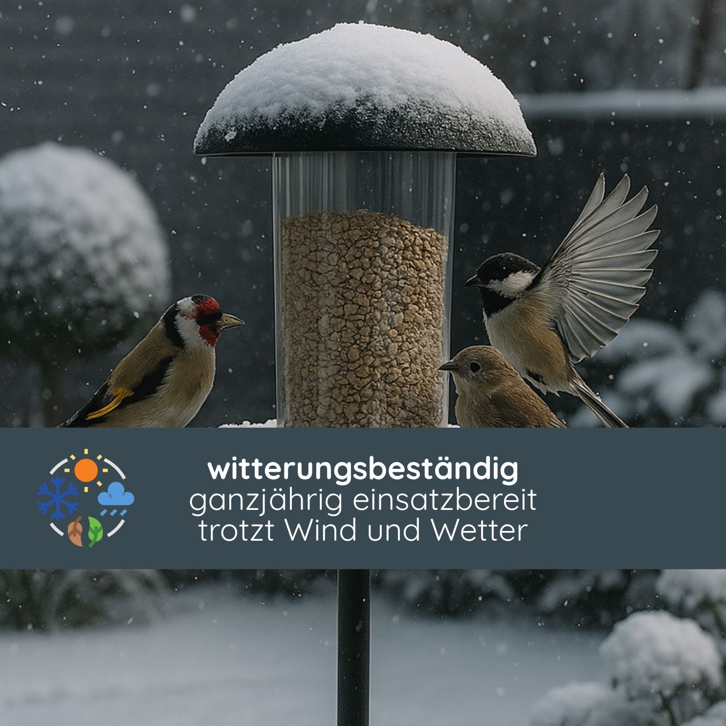 Thumbnail - MeLiTec Vogelhaus VH04, Edelstahl