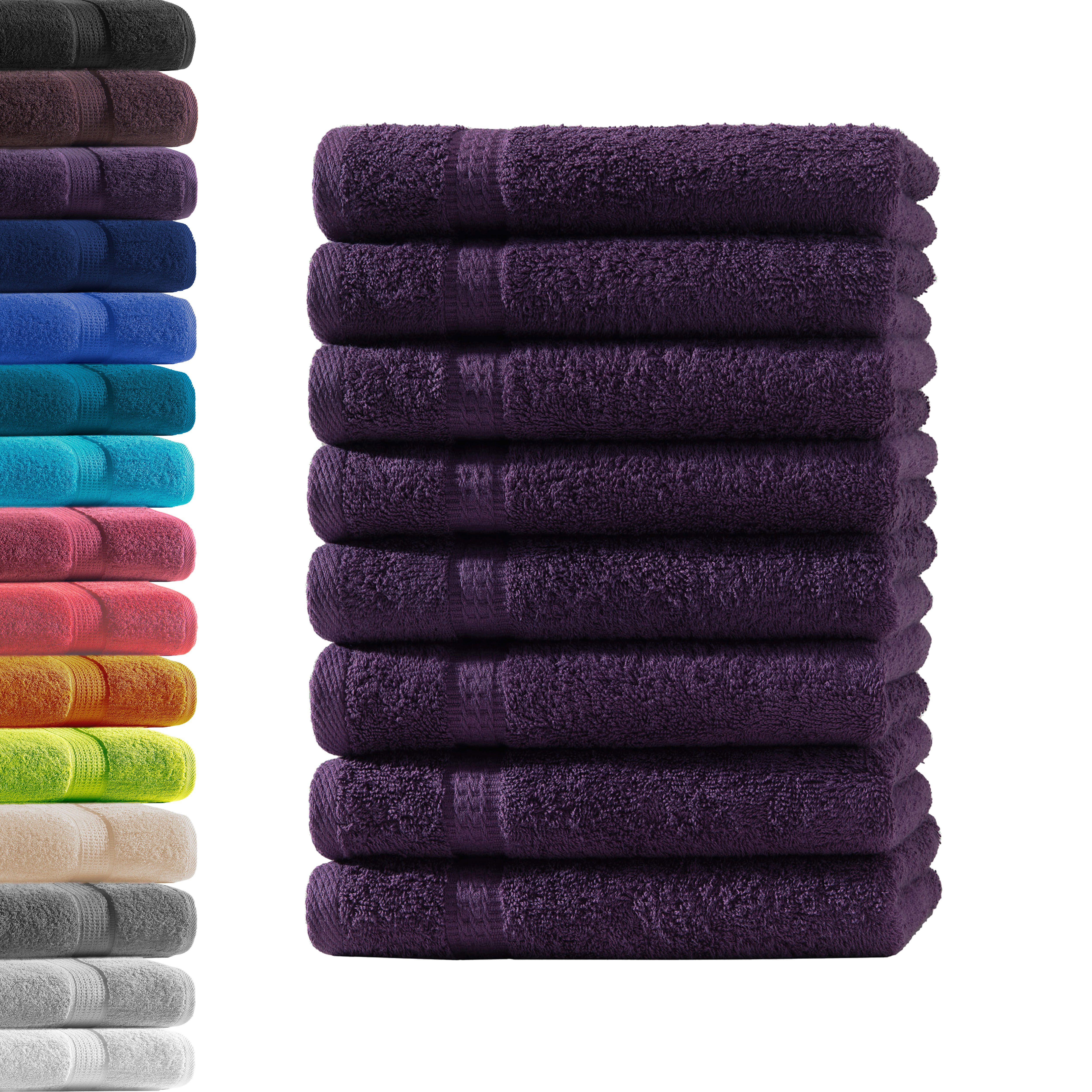 Hometex Premium Textiles Handtuch in Premium Qualität 500 g/m², Feinster Frottier-Stoff 100% Baumwolle, 8x Gästetuch, weich, saugfähig, extra schwer & flauschig