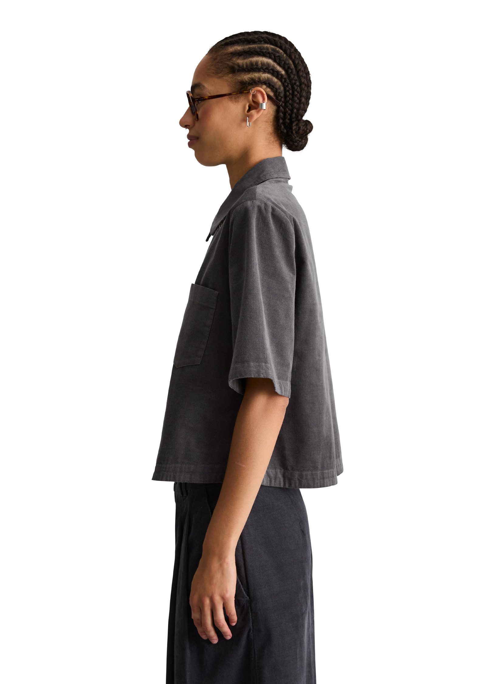 Marc O'Polo DENIM Kurzarmbluse aus Organic Cotton – Bild 2 von 5