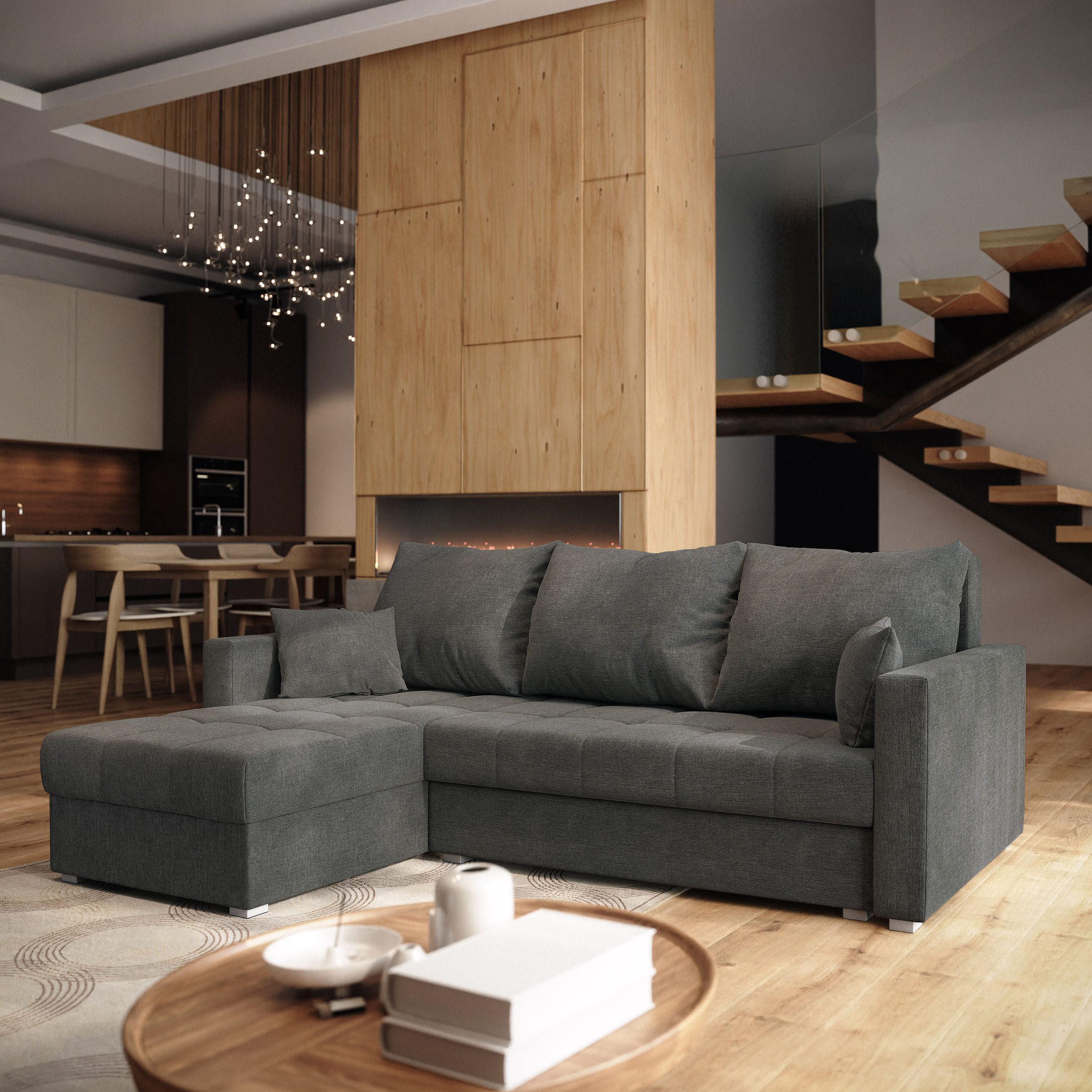 Masseno Ecksofa NIDA mit Schlaffunktion L-Form, günstig online kaufen