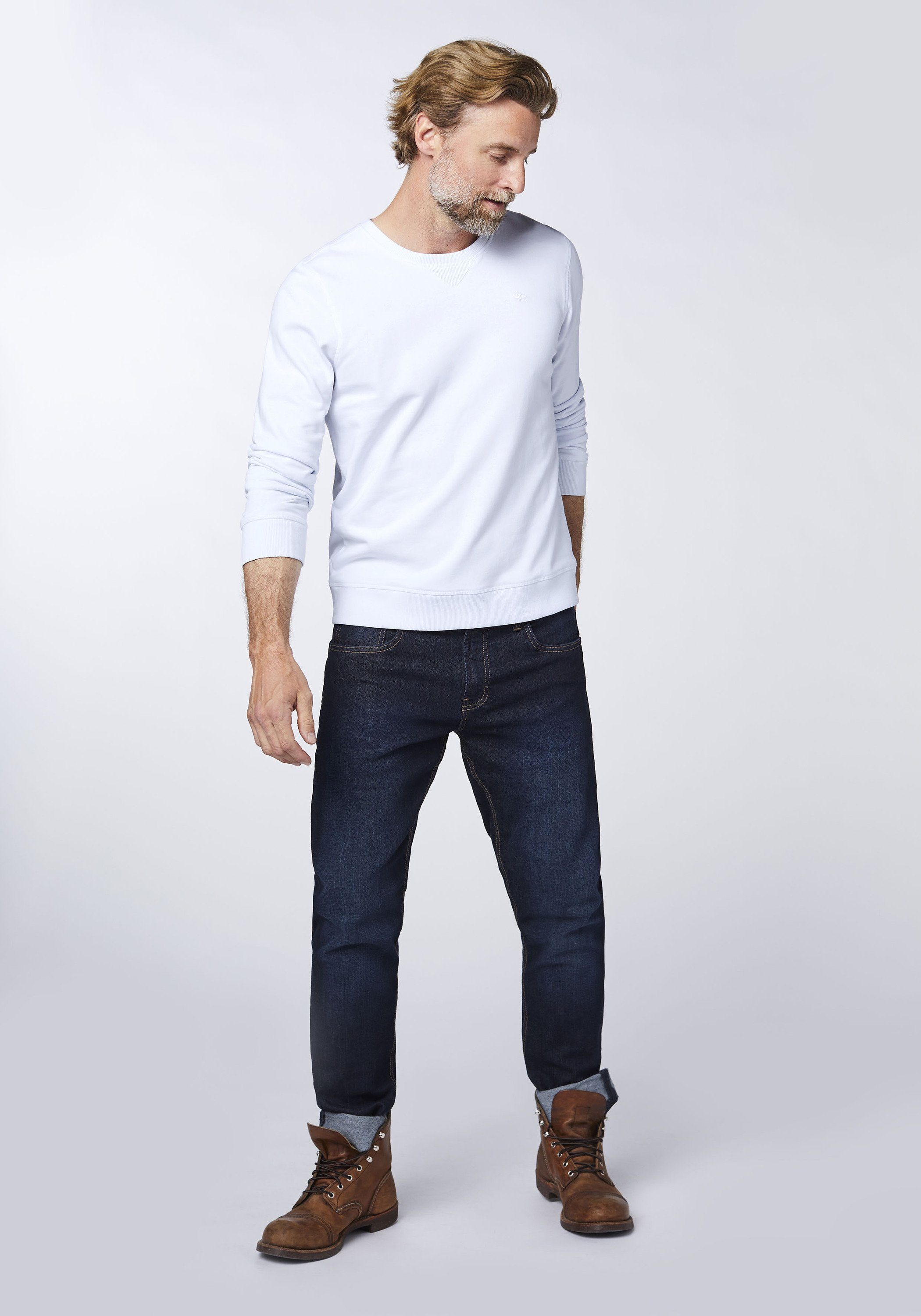 White Sweatshirt 11-0601 Sweatware Bright aus DENIM weicher COLORADO