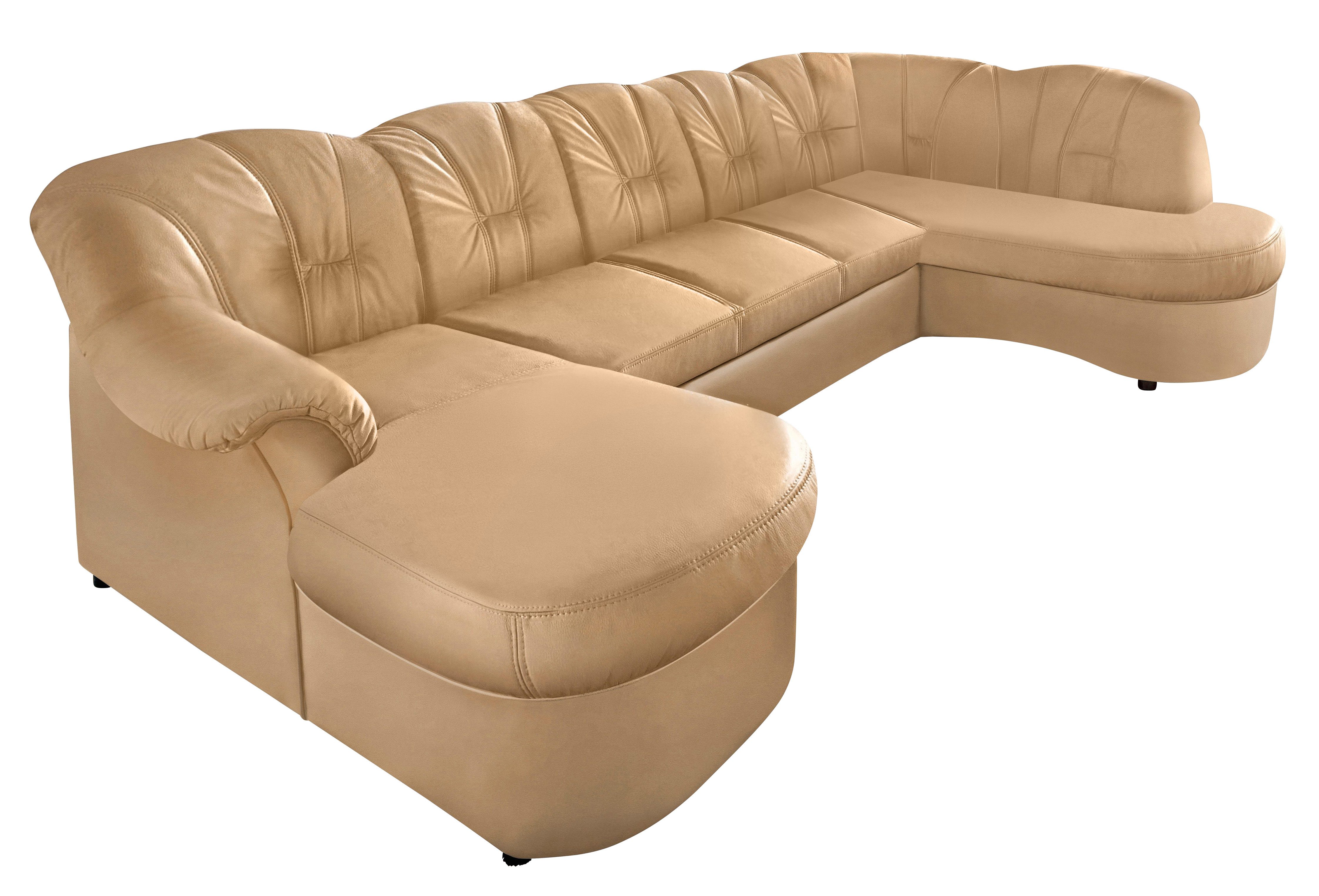 DOMO collection Wohnlandschaft Flores auch in Leder-Bezug, B/T/H: 293/180/86 cm, U-Form, 3 Teile, wahlw. mit Bettfunktion, wahlw. mit Federkern, Unser Dauertiefpreis