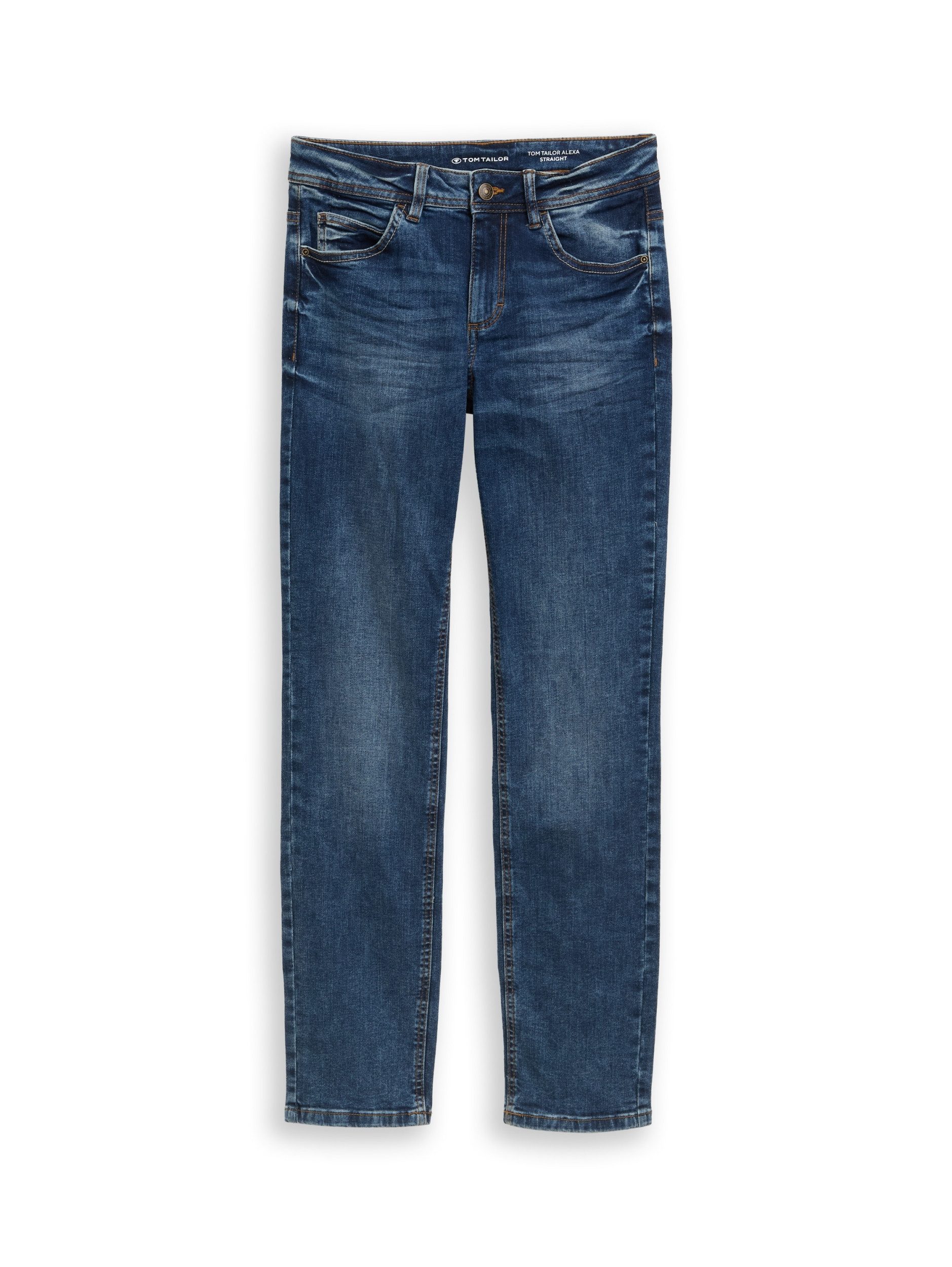 TOM TAILOR 5-Pocket-Jeans Tom Tailor Alexa straight MID STONE WASH DENIM günstig online kaufen