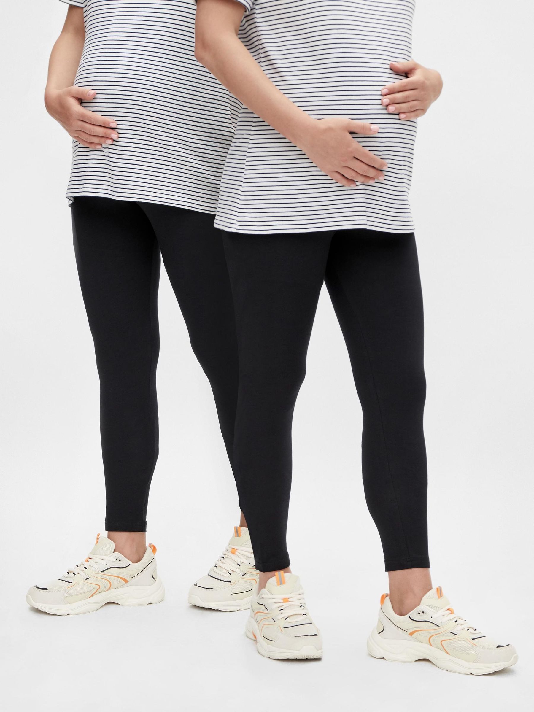 Mamalicious Umstandsleggings Umstands im 2-er Pack MLEMMA für Damen (2-tlg) MLEMMA LONG LEGGING 2-P A. E. NOOS – Bild 2 von 5