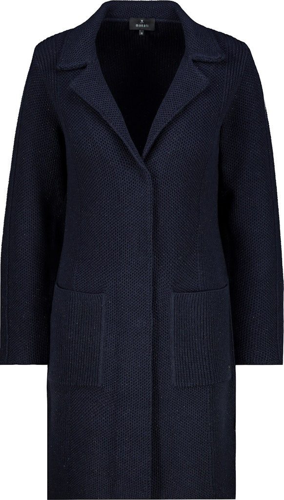 Monari Parka Strickmantel Eleganter Reverskragen und funkelndem Lurex günstig online kaufen