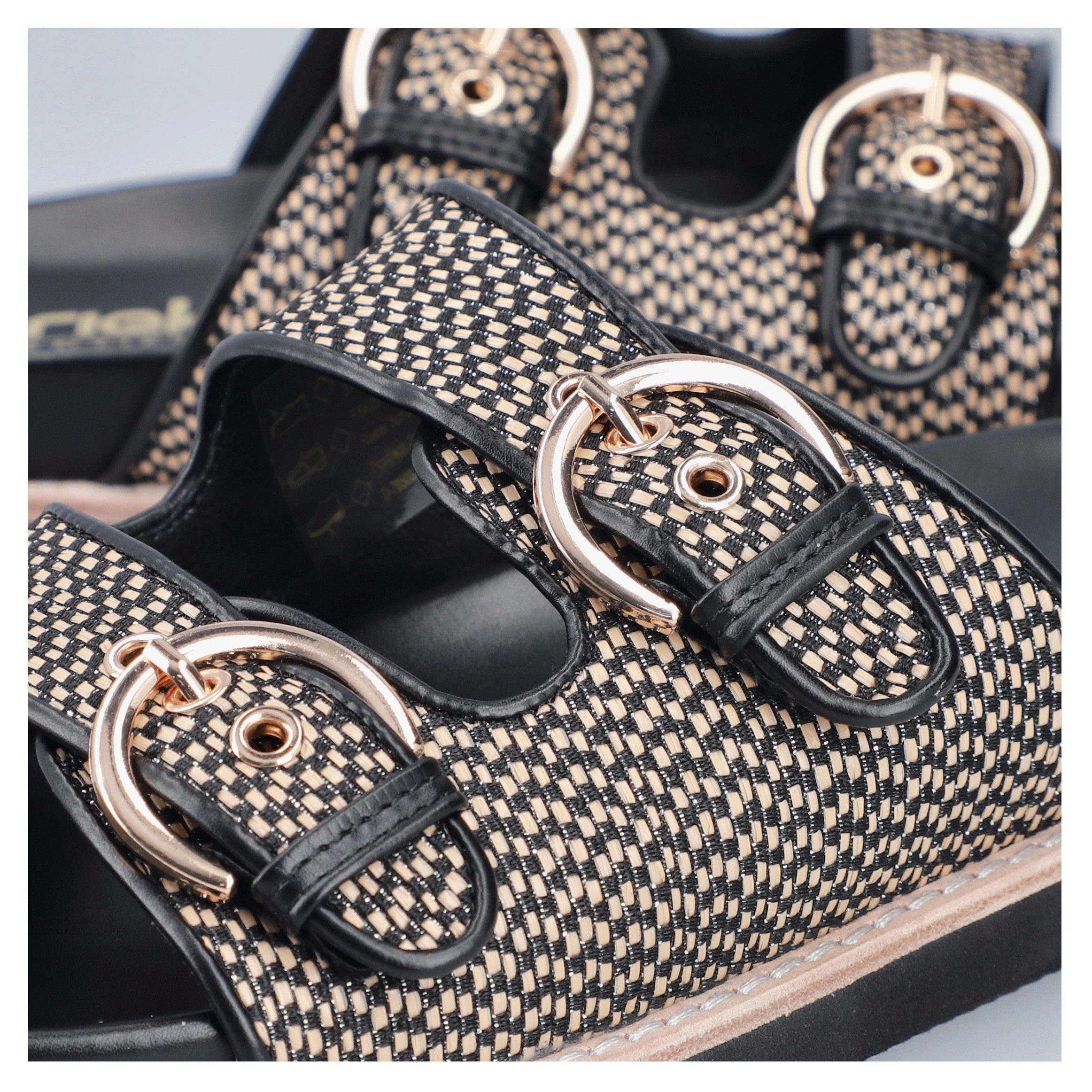 Rieker Pantolette Sommerschuh, Strandschuh, Urlaubsschuh, Schlappen in Flec günstig online kaufen