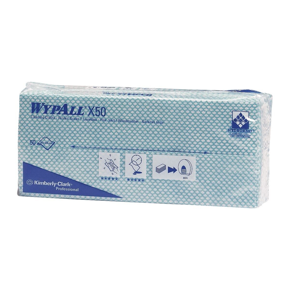 KIMBERLY-CLARK Reinigungstücher (42x25 cm, 50-tlg., 42x25 cm, gefaltet, Einzelblatt-Entnahme)