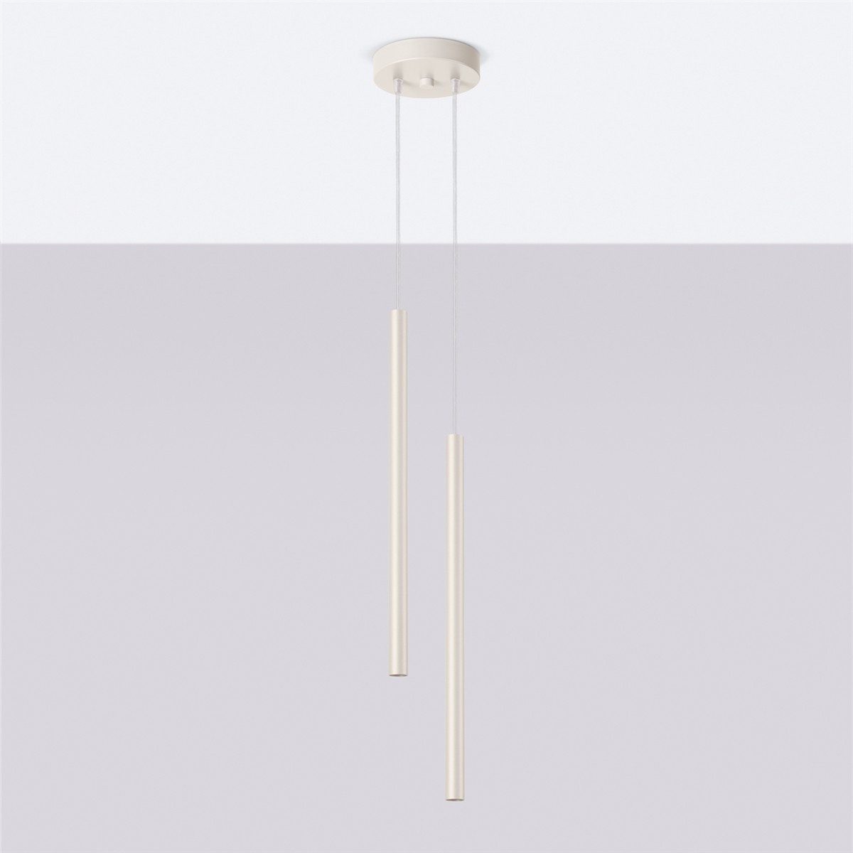 möbelvita Pendelleuchte Pendelleuchte KILZ 2 beige, Riemenverstellung, NEIN günstig online kaufen