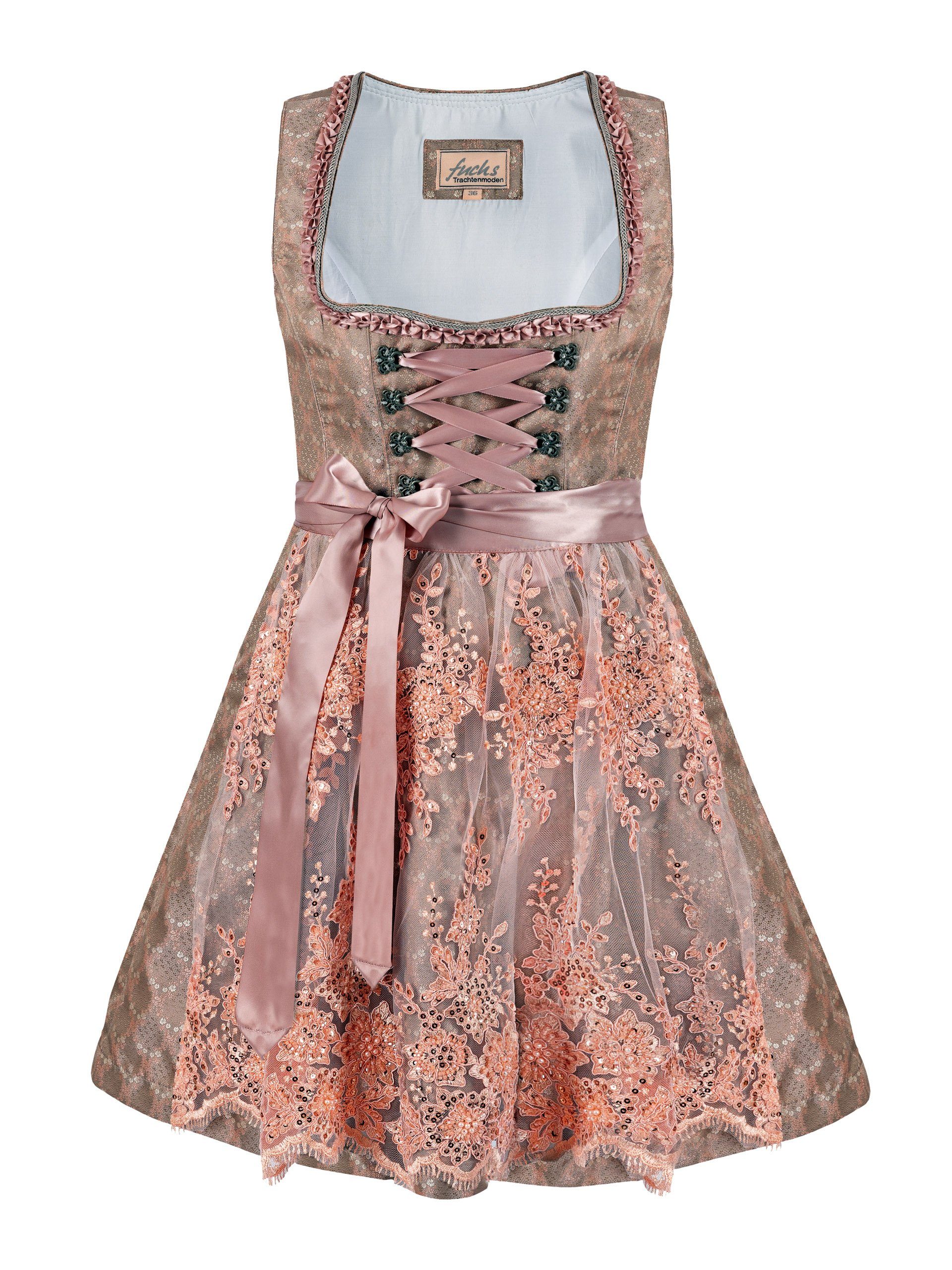 Rockteil Mini Dirndl taupe 50cm Trachten24.de Sophia (2-tlg) Dirndl