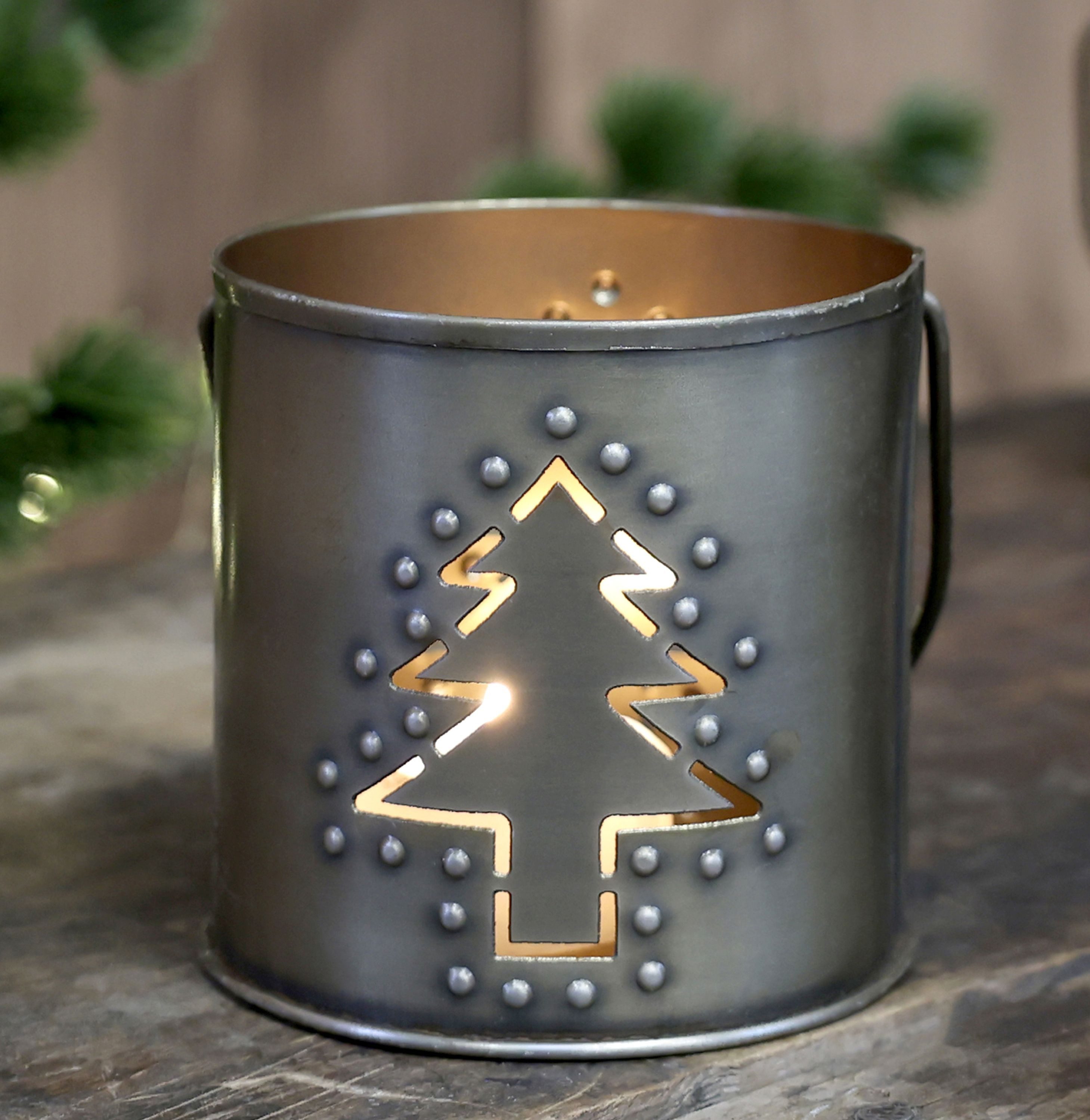 Chic Antique Kerzenhalter Chic Antique - Windlicht Teelichthalter "Weihnachtsbaum" Metall