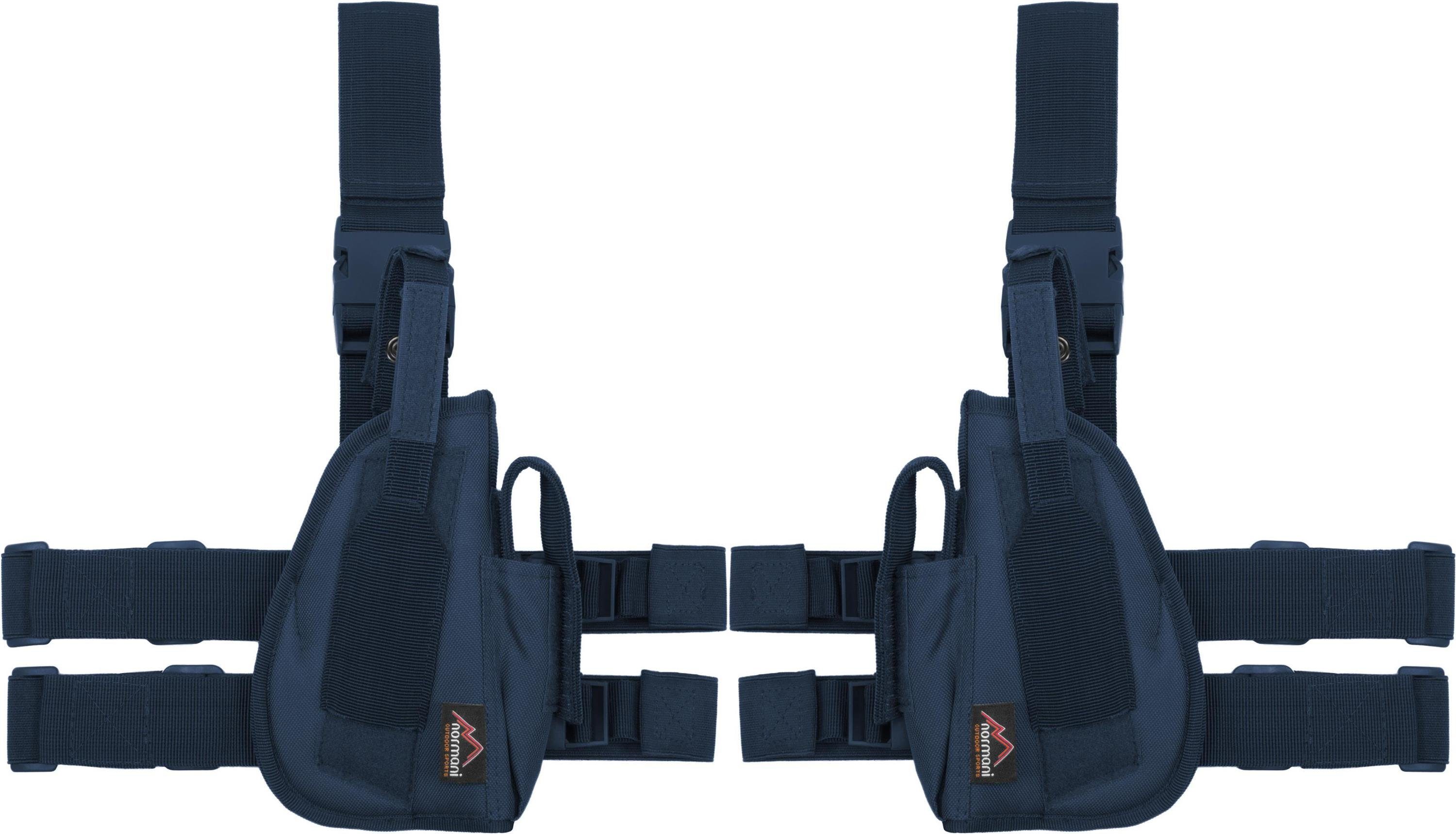 normani Polizei-Kostüm Pistolenbeinholster Set für Rechts + Links