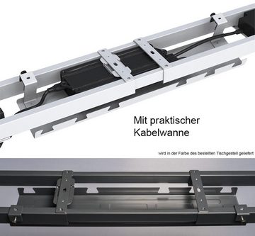 exeta Schreibtisch Exeta ergoPRO Elektrisch höhenverstellbarer Schreibtisch mit 2 Motoren (Set, 1 Tischgestell), elektrische Höhenverstellung von 63cm bis 125cm,flexible Gestellbreite