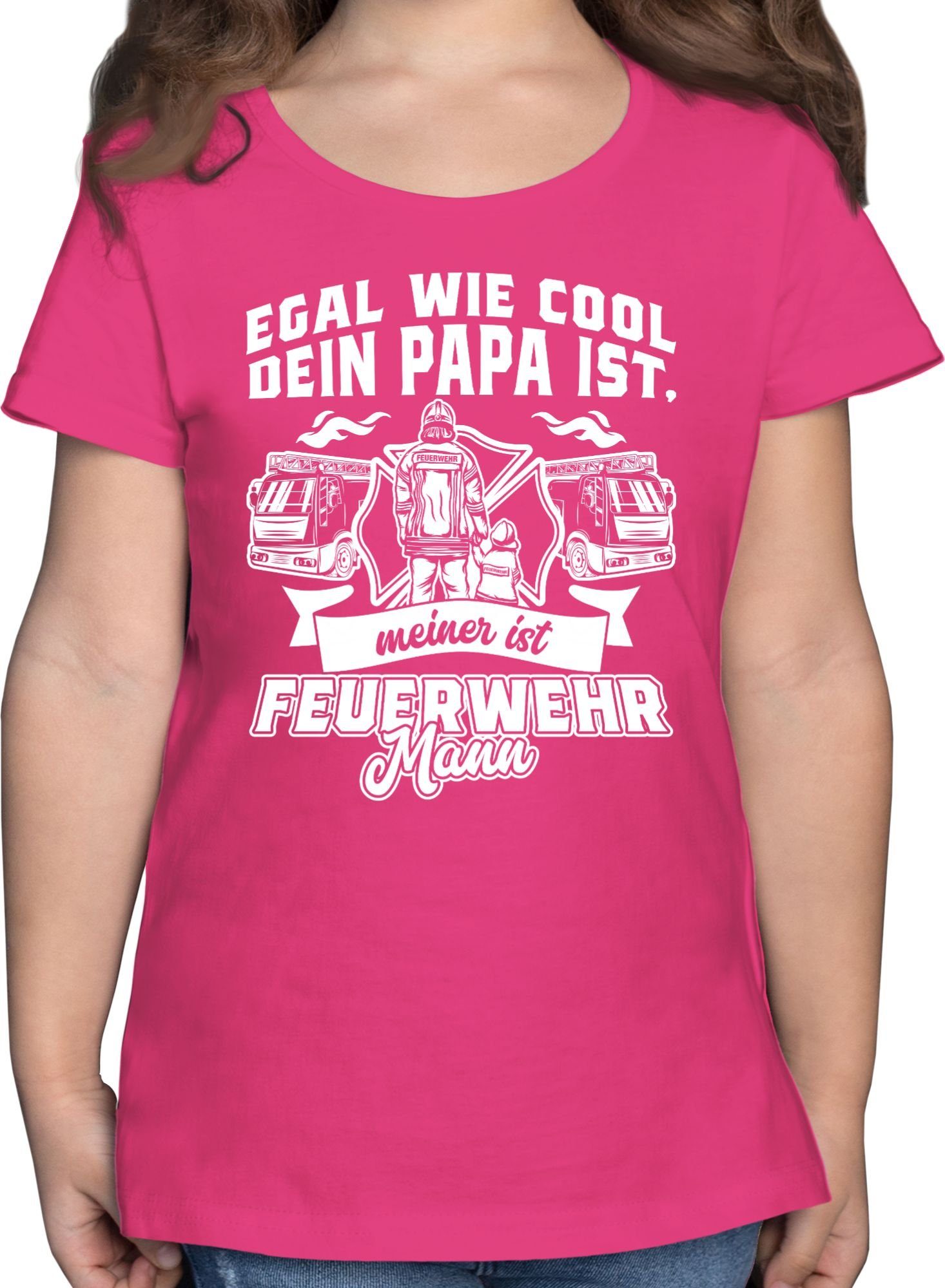 Egal Wie Cool Dein Papa Ist Meiner Ist Italiener Shirtracer T-Shirt Egal wie cool dein Papa ist meiner ist Feuerwehr