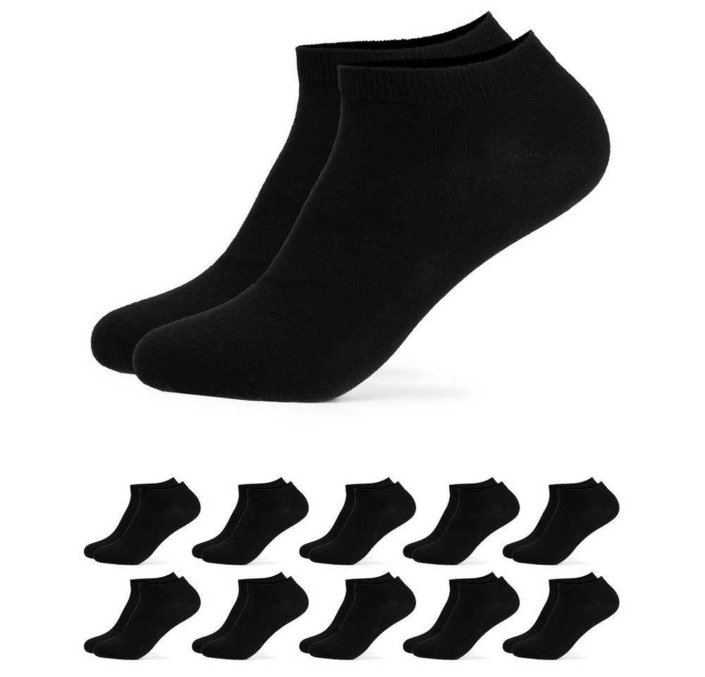 OCCULTO Sneakersocken Damen & Herren 100% Baumwolle Sneaker Socken 10er Pack (Modell: Manu) (10-Paar)