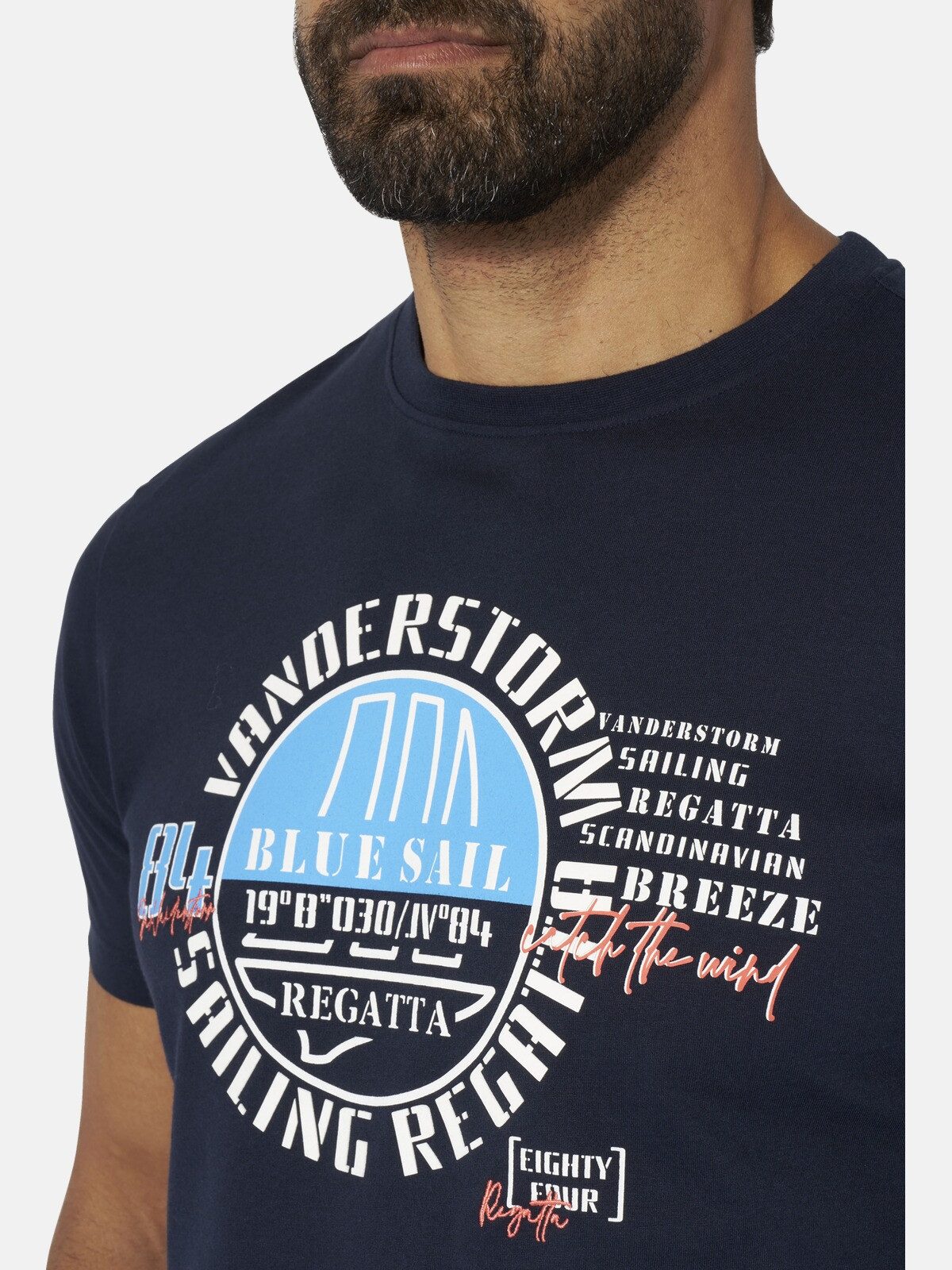 Jan Vanderstorm T-Shirt ULFERT mit coolem Segel-Motiv – Bild 4 von 5