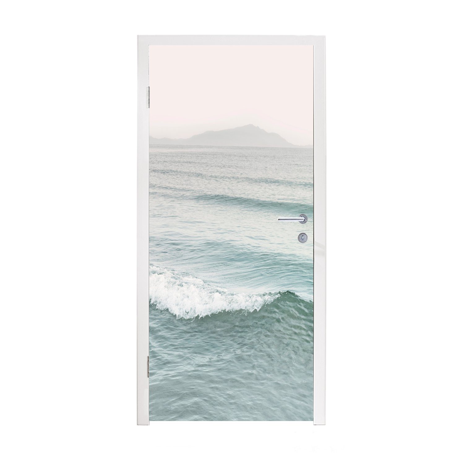 MuchoWow Türtapete Meer - Wellen - Natur - Wasser, Matt, bedruckt, (1 St), Fototapete für Tür, Türaufkleber, 75x205 cm