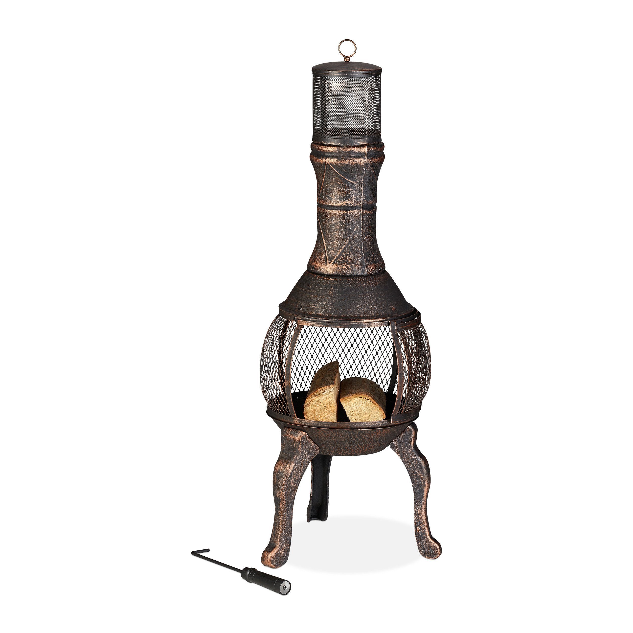 OUTSET Speck Presse Aus Gusseisen – Mit Holzgriff, Für Grill Und Pfanne, 17x10 Cm