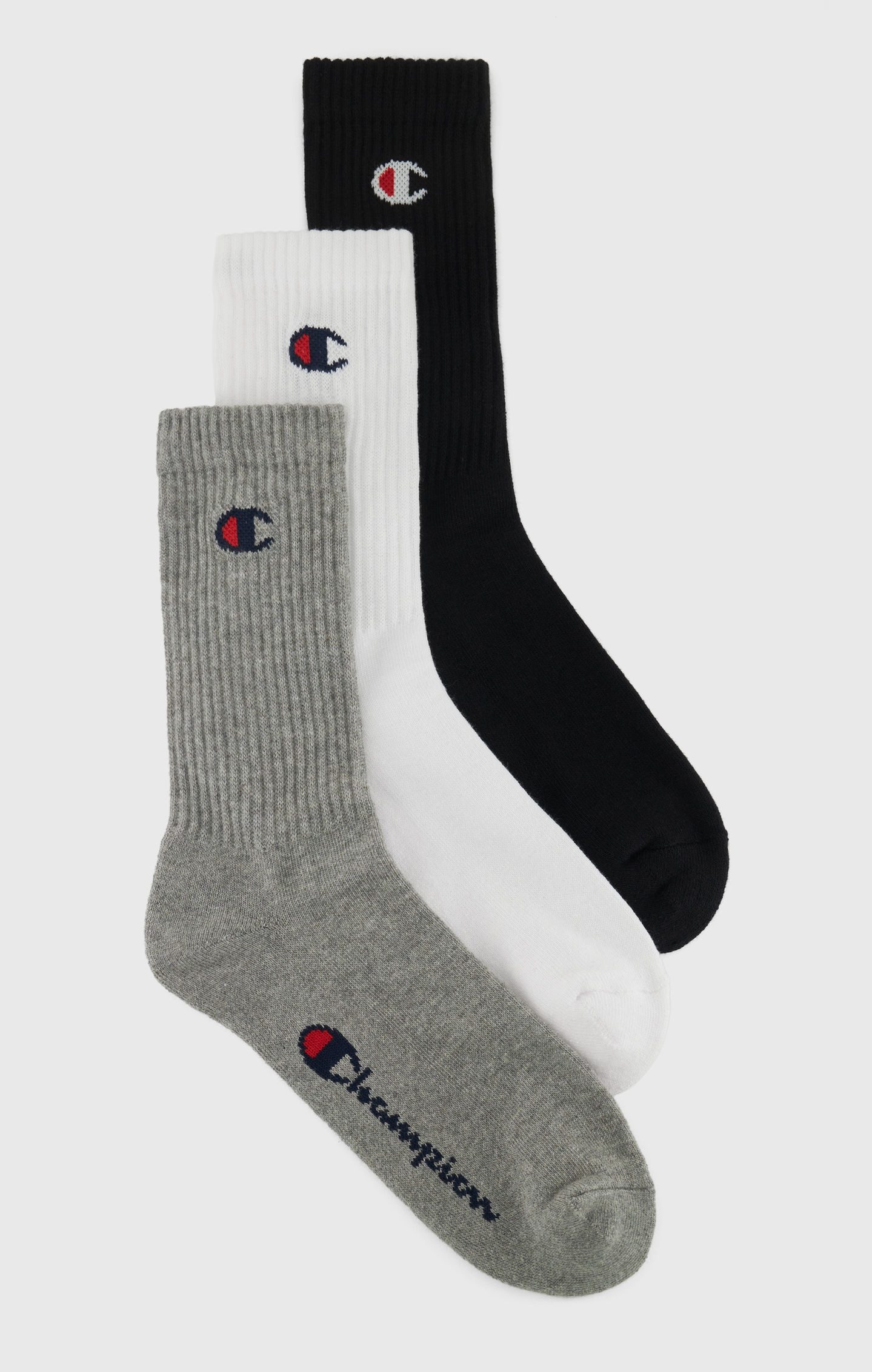 Champion Tennissocken 3 Pack Crew Socks (3-Paar) für sportive Aktivitäten, sportlicher Stil, elastische Passform