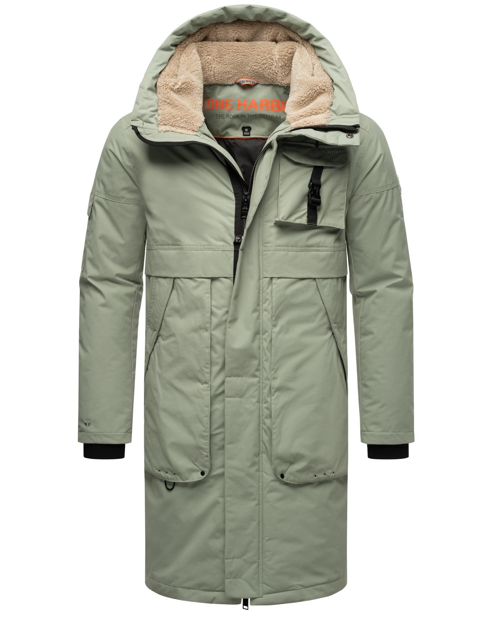 Stone Harbour Wintermantel Cyriaan XX Langer Herren Winterparka mit großen Eingrifftaschen
