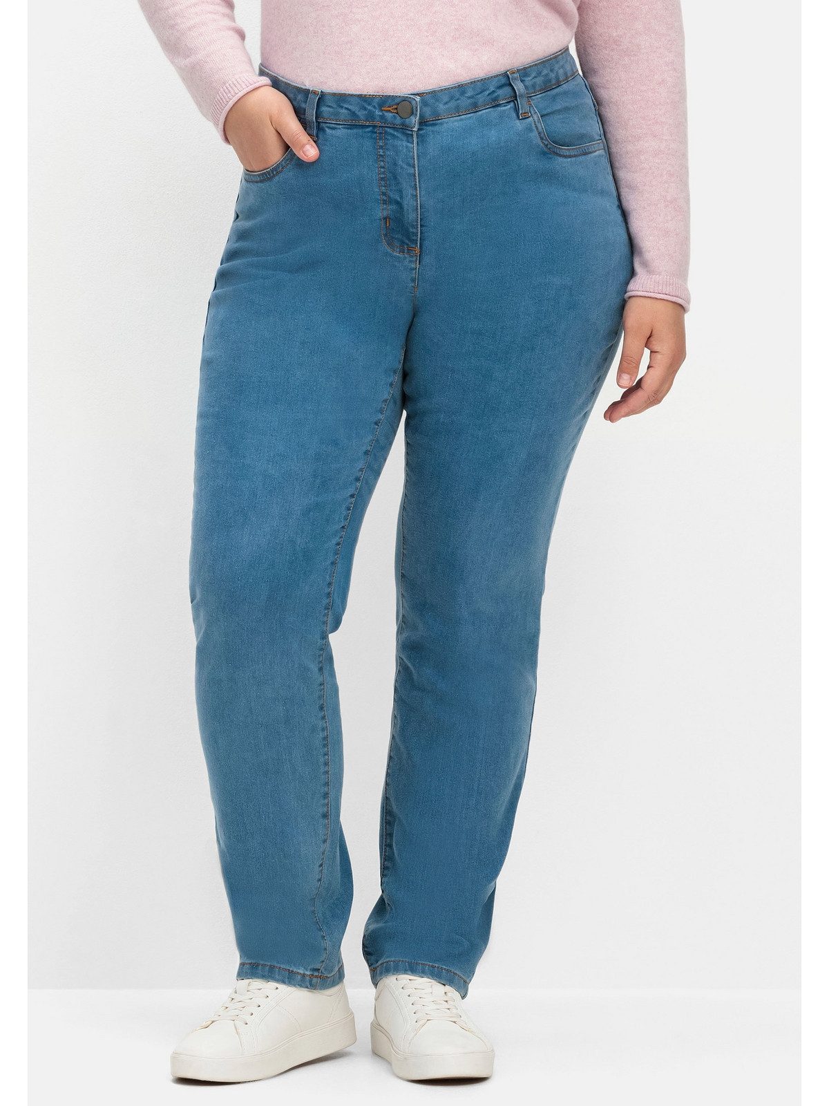 Sheego Gerade Jeans Große Größen innen weich und wärmend angeraut