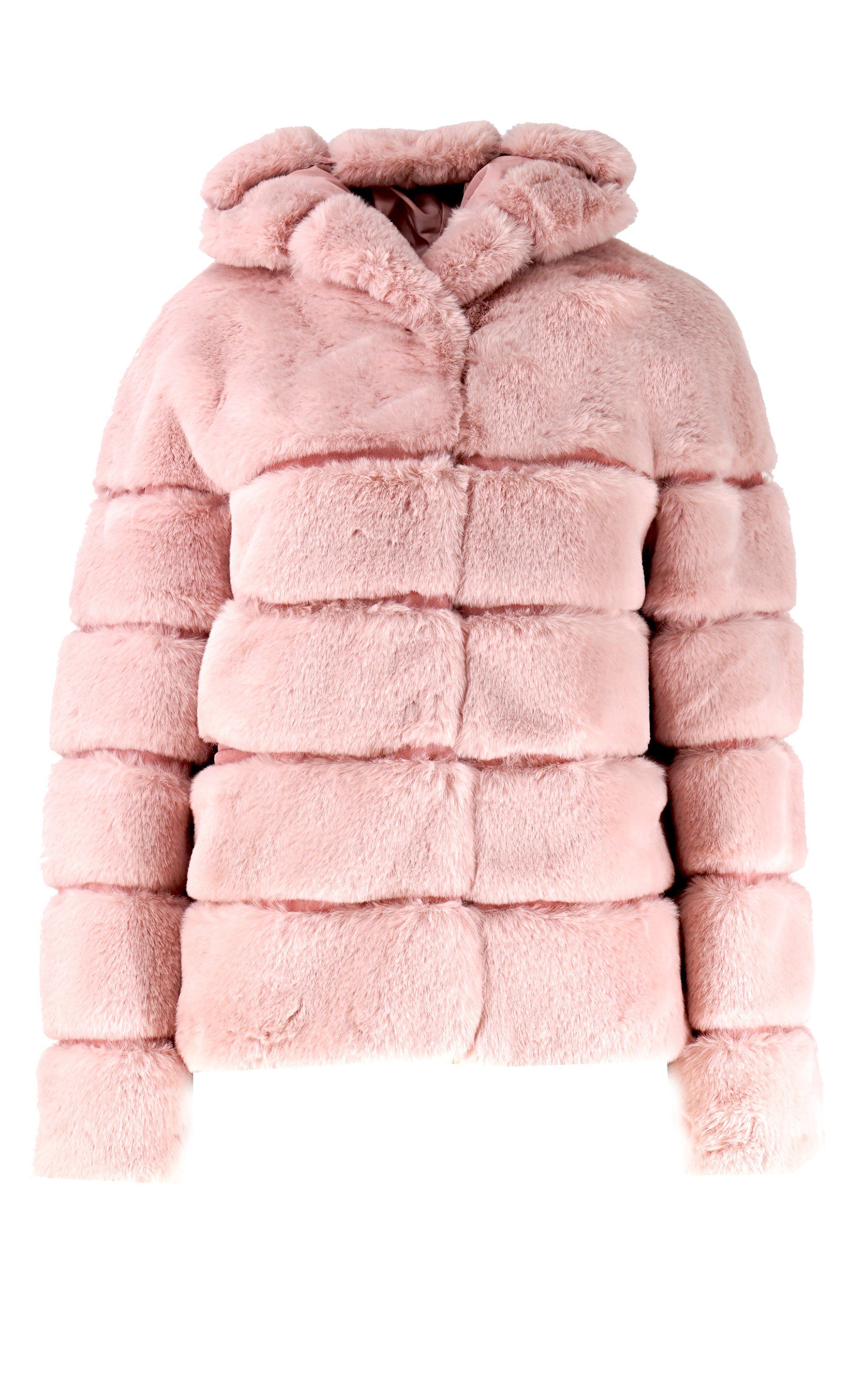 Antonio Cavosi Winterjacke »Web-Pelz Jacke in rosa« mit Kapuze online  kaufen | OTTO