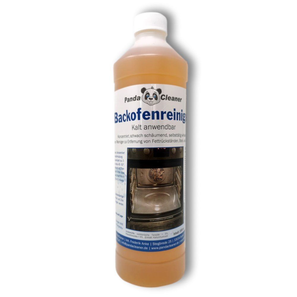 PandaCleaner Backofen- & Grillreiniger - Grillrostreiniger - Konzentrat Backofenreiniger (Spar-Set, [5-St. 1 x Handschuhe, Tuch, Pinsel, Sprühkopf & Reiniger 1 Liter)