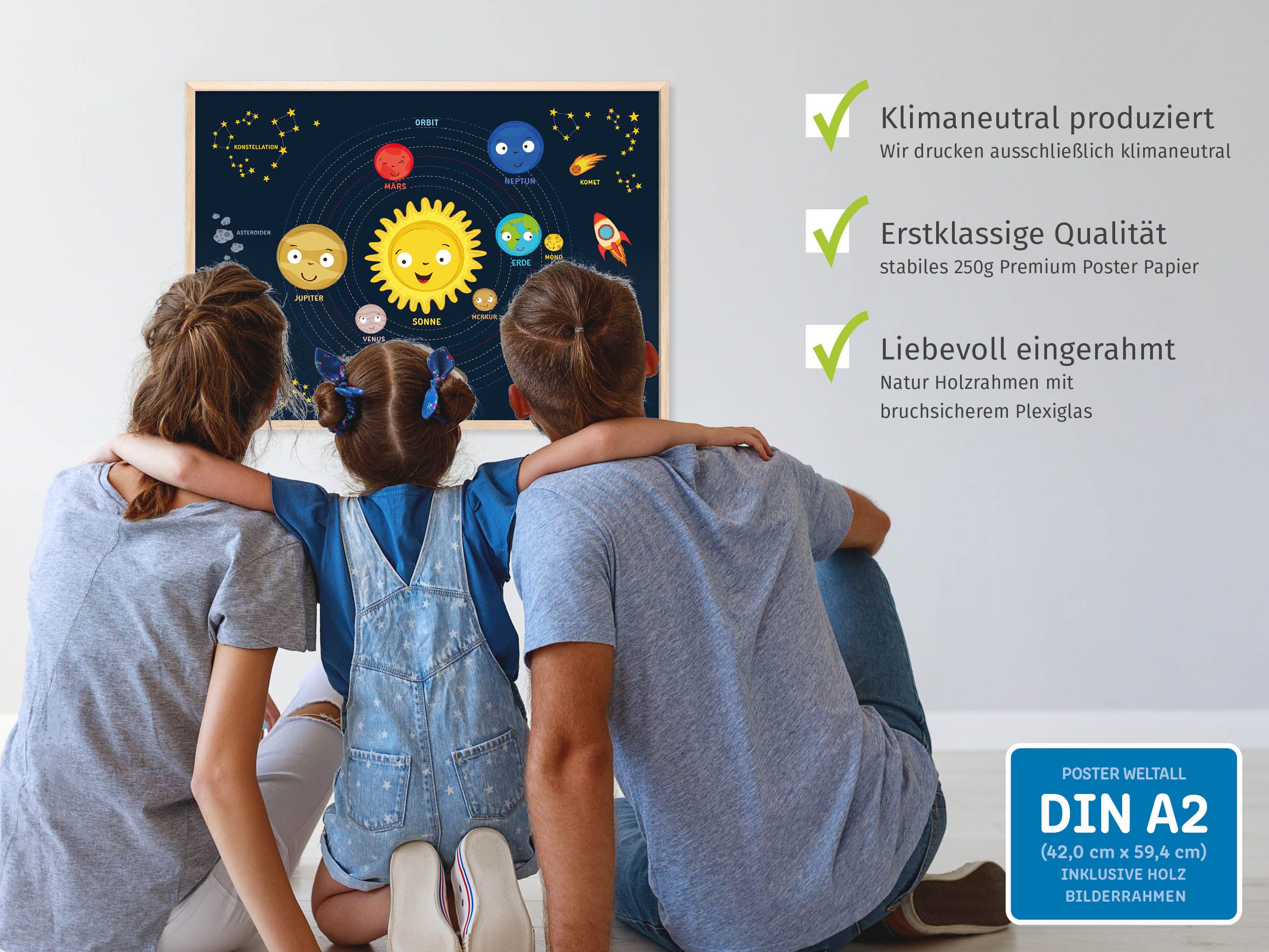 kizibi Poster Planeten DIN A2, Motiv günstig online kaufen