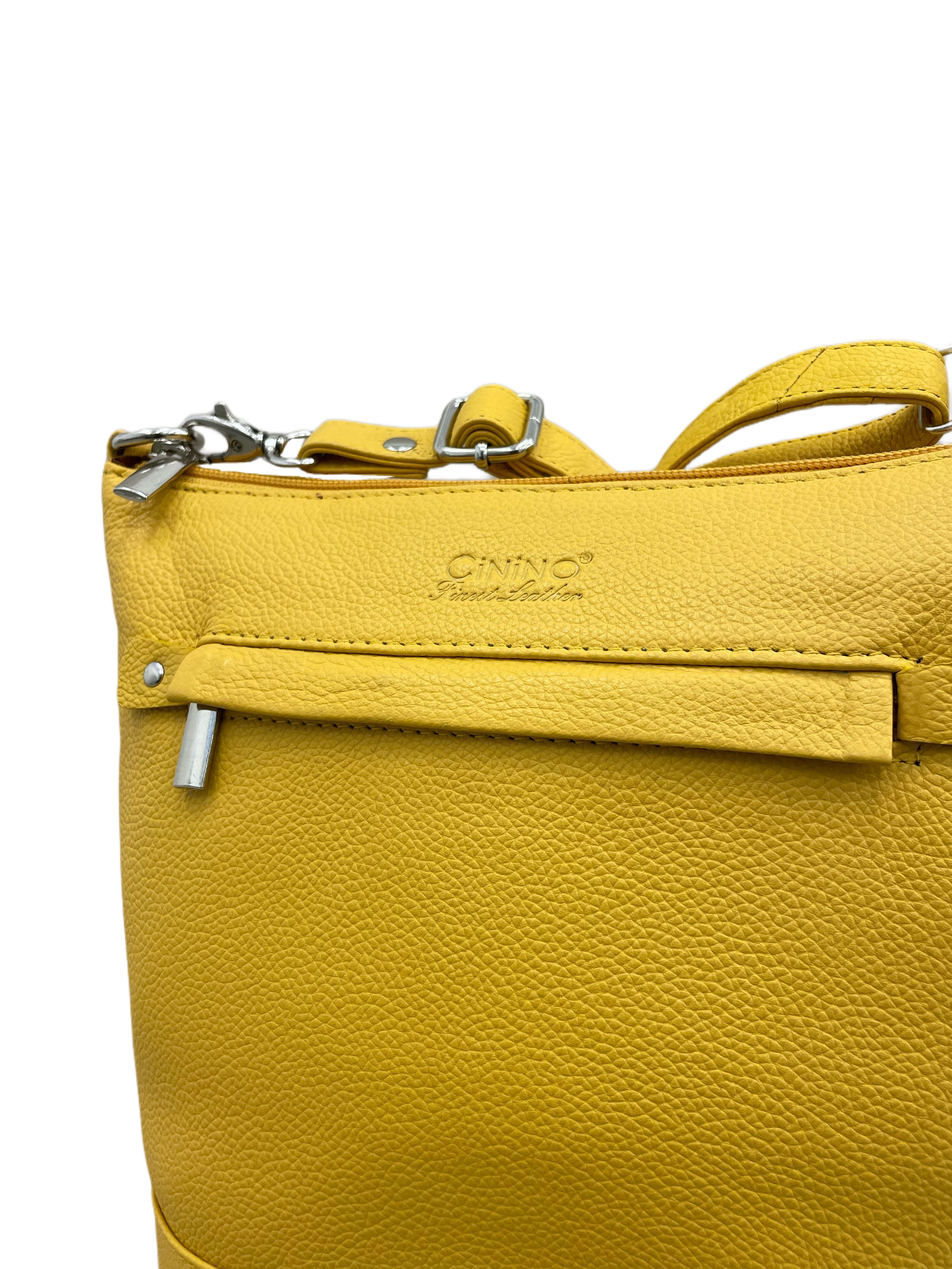 Cinino Handtasche C7022, Ledertasche Umhängetasche Rindleder