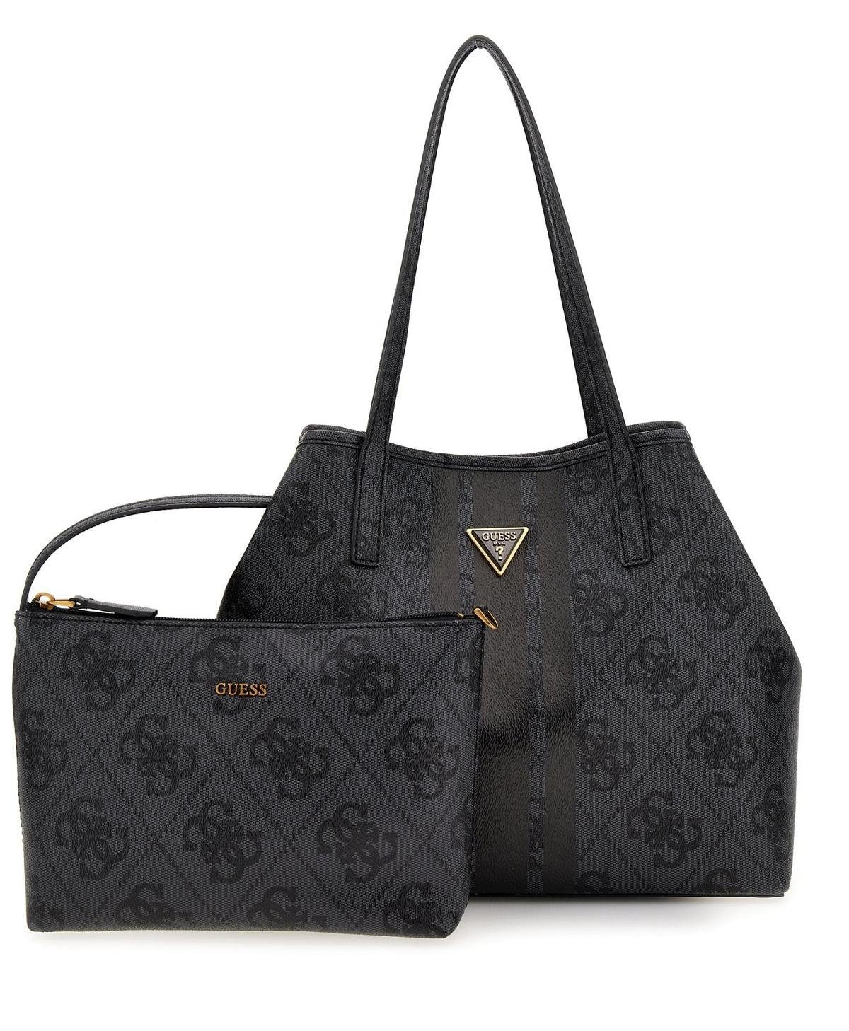 auf Logoschriftzug Vorderseite Tote grau GUESS Vikky der Guess Shopper, Damen Bag Bag in Handtasche