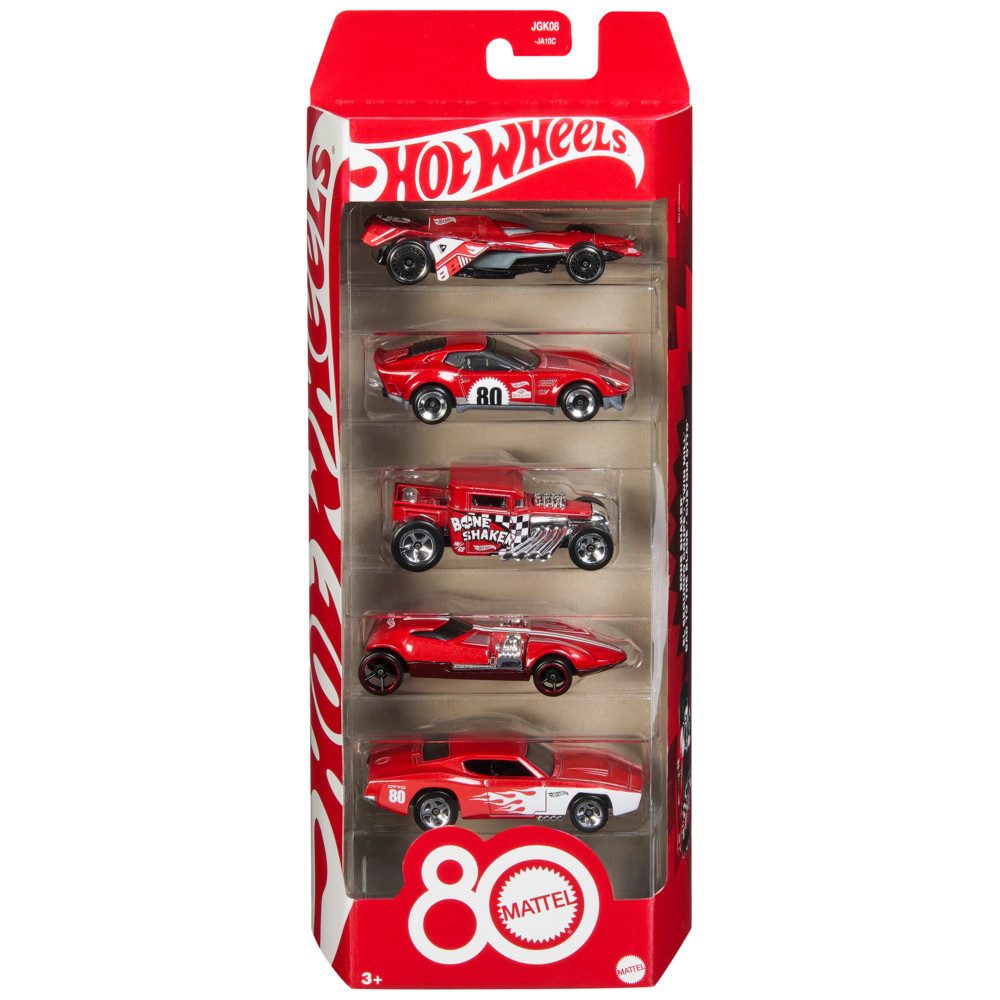 Mattel® Rennbahn-Auto Hot Wheels Mattel 80th Anniversary 1:64 5er Pack günstig online kaufen
