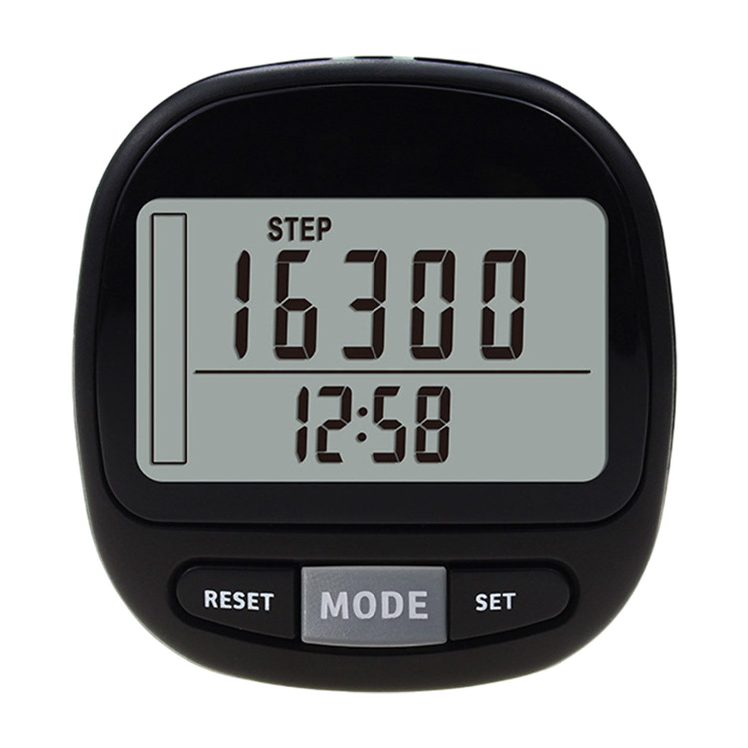 Refttenw Schrittzähler Digitaler 3D-Schrittzähler mit Clip, 7-Tage-Speicher & LCD-Display (1-tlg), Verfolgen Sie Kalorien, Distanz, Zeit und Ihre Fitnessziele