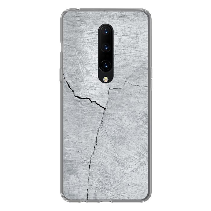 MuchoWow Handyhülle Beton - Riss - Grau Phone Case Handyhülle OnePlus 7 Pro Silikon Schutzhülle