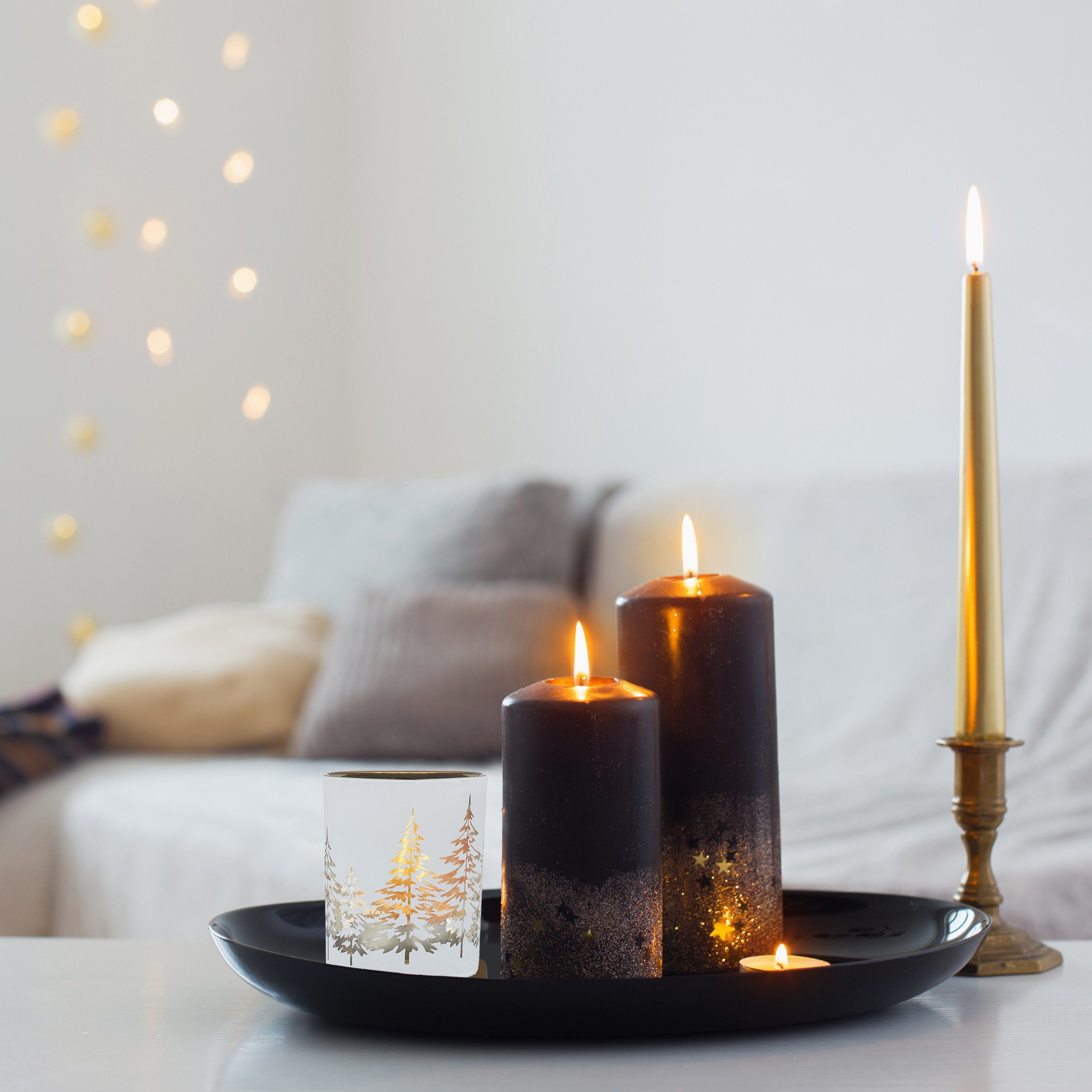 relaxdays Teelichthalter Tannenbaum 12er Set günstig online kaufen
