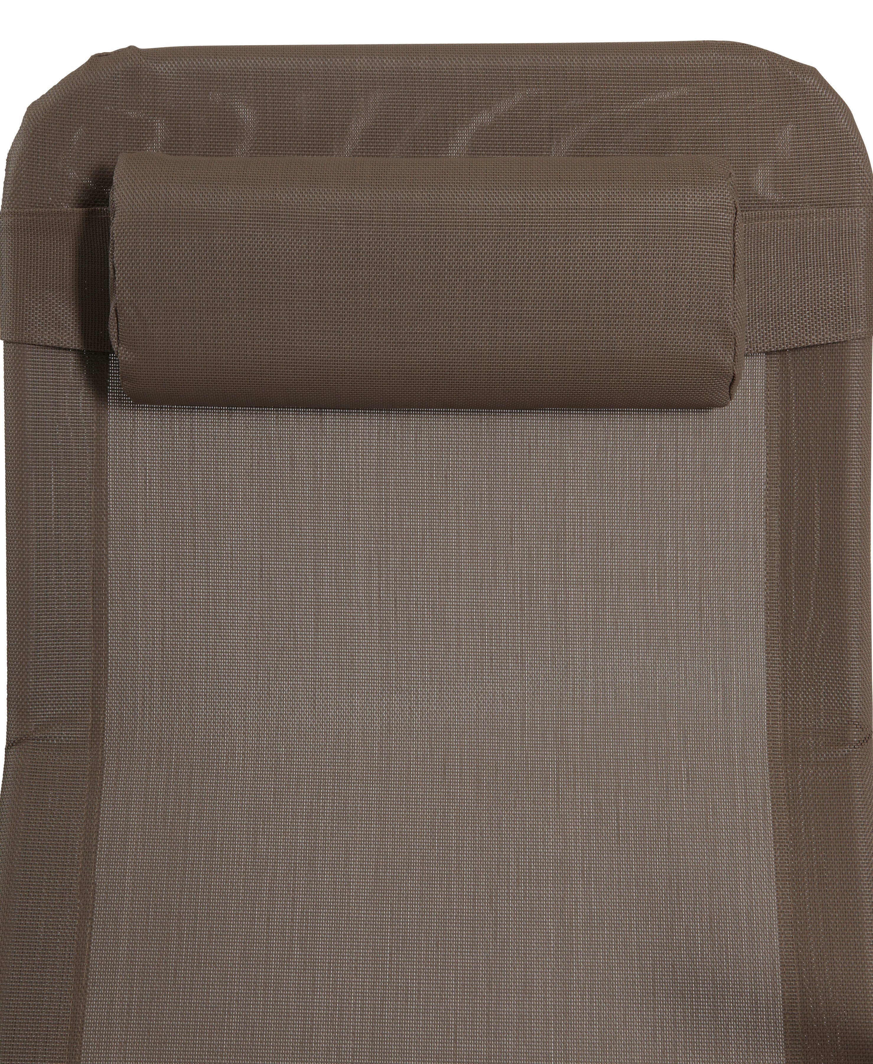 MERXX Gartenliege XXL, Stahl/Textil, inkl. Kopfkissen