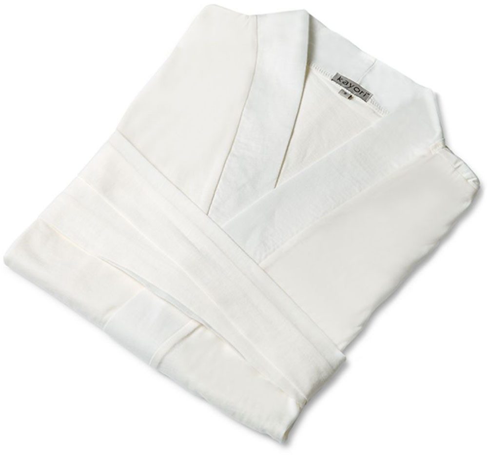 Kayori Bademantel Saigon, Kurzform, Baumwolle, Gürtel, elegantes Design günstig online kaufen