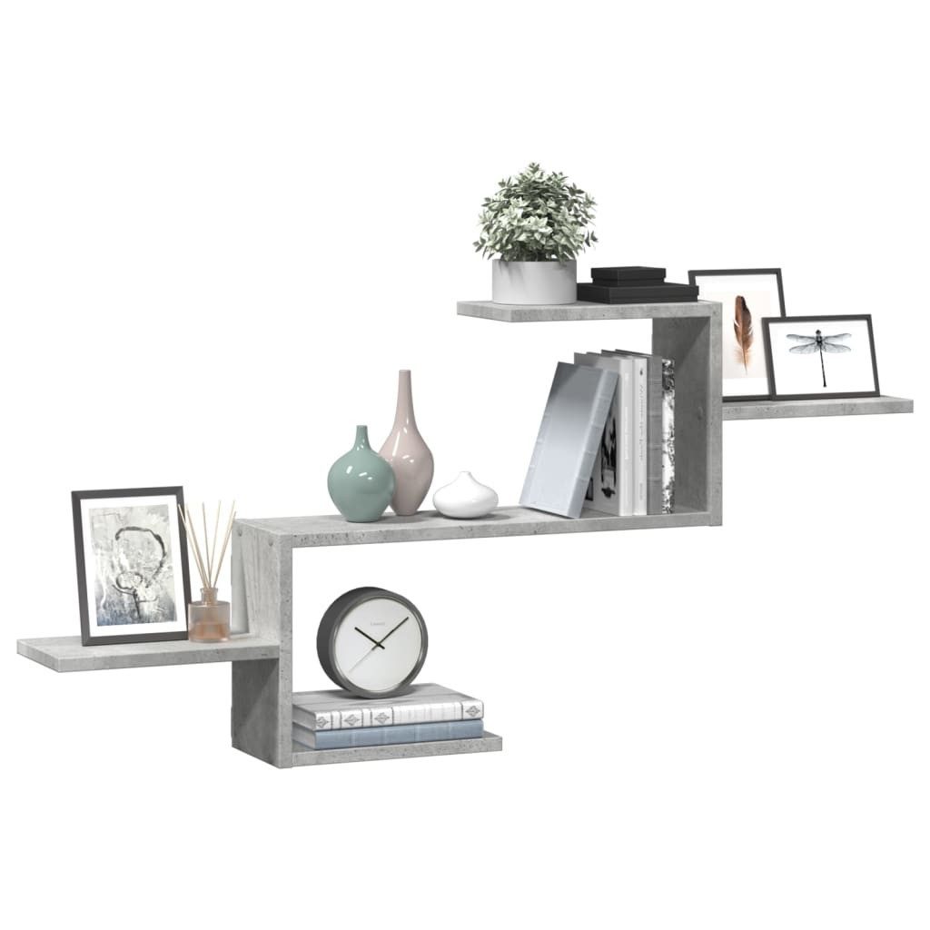 vidaXL Regal Wandregal Betongrau 104x15x49 cm günstig online kaufen