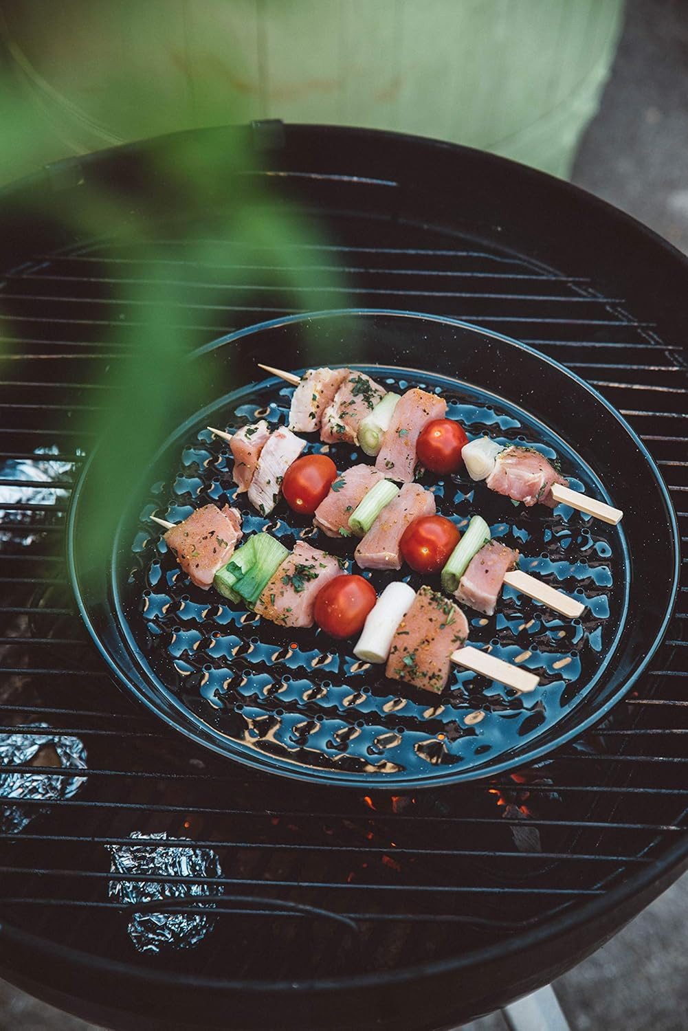Riess Grillschale Riess Grillschale rund schwarz aus Emaille 32cm / Boden gelocht, Emaille