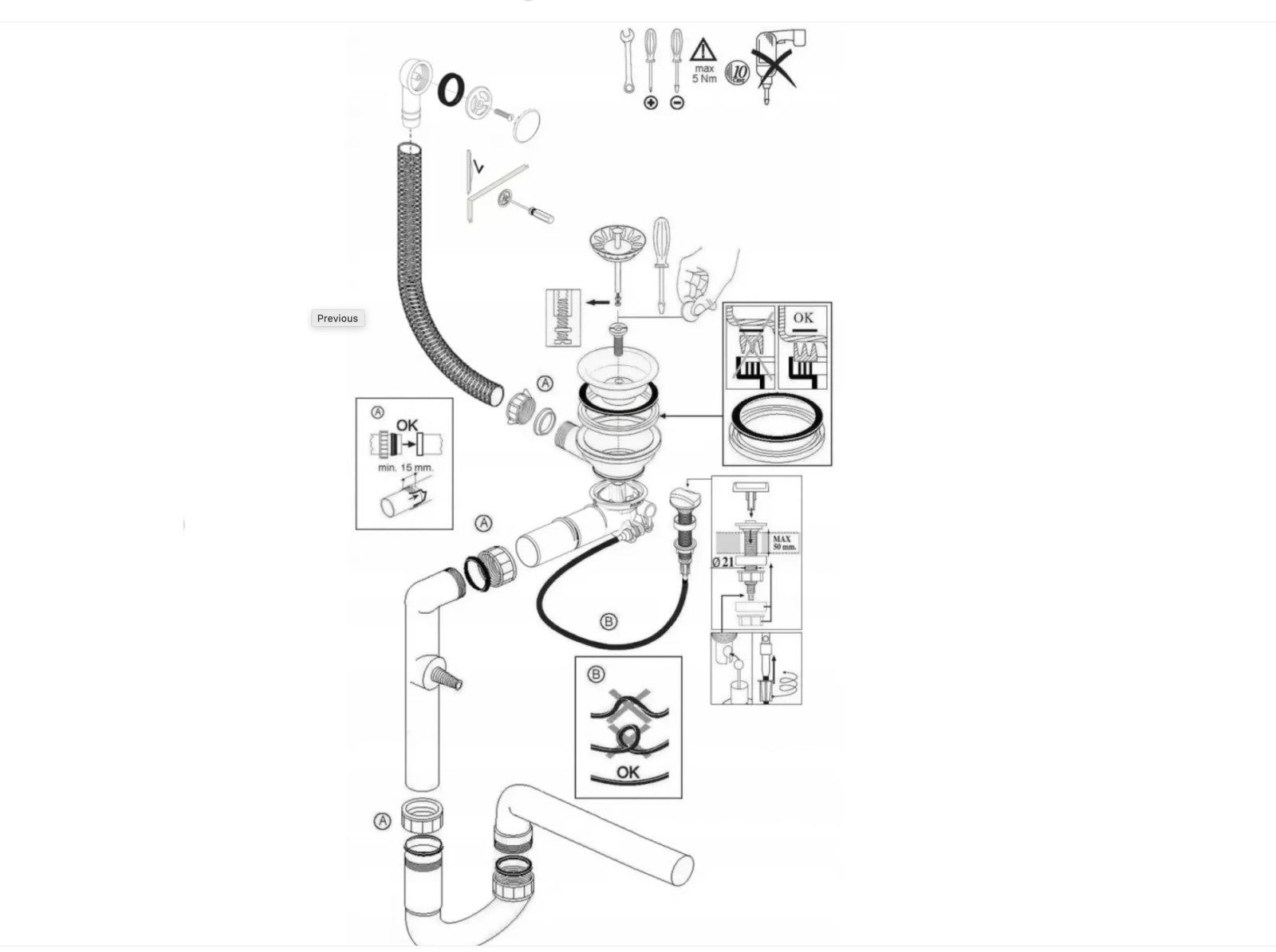 inter Granitspüle Küchenspüle Granit Siphon Einbauspüle Spüle Granit 76x44 cm, Komplett-Set, (Komplett-set, Granit Spülbecken), Vorgebohrt für eine Armatur,Inkl. Siphon