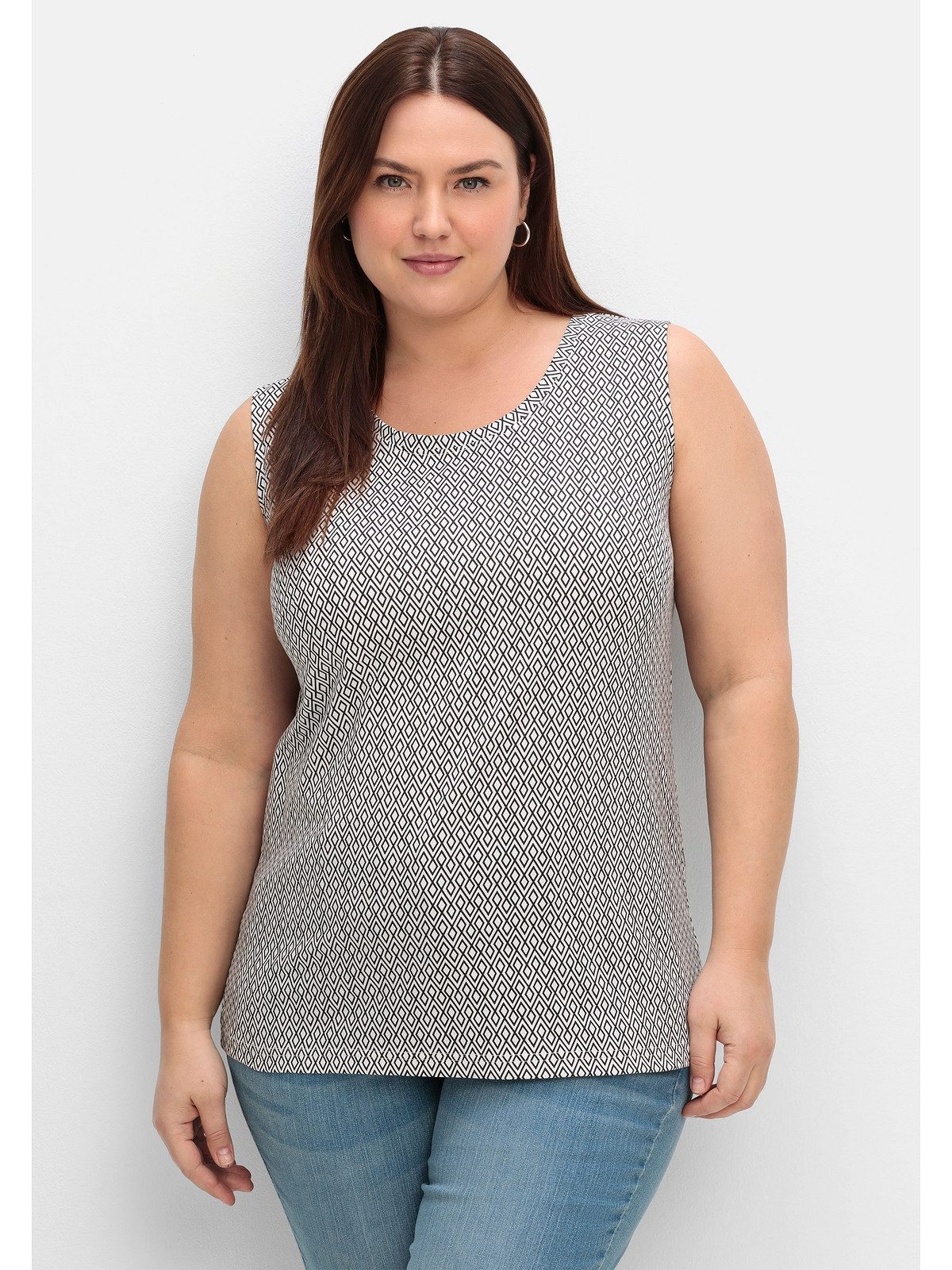 Sheego Tanktop Große Größen mit graphischem Minimalprint