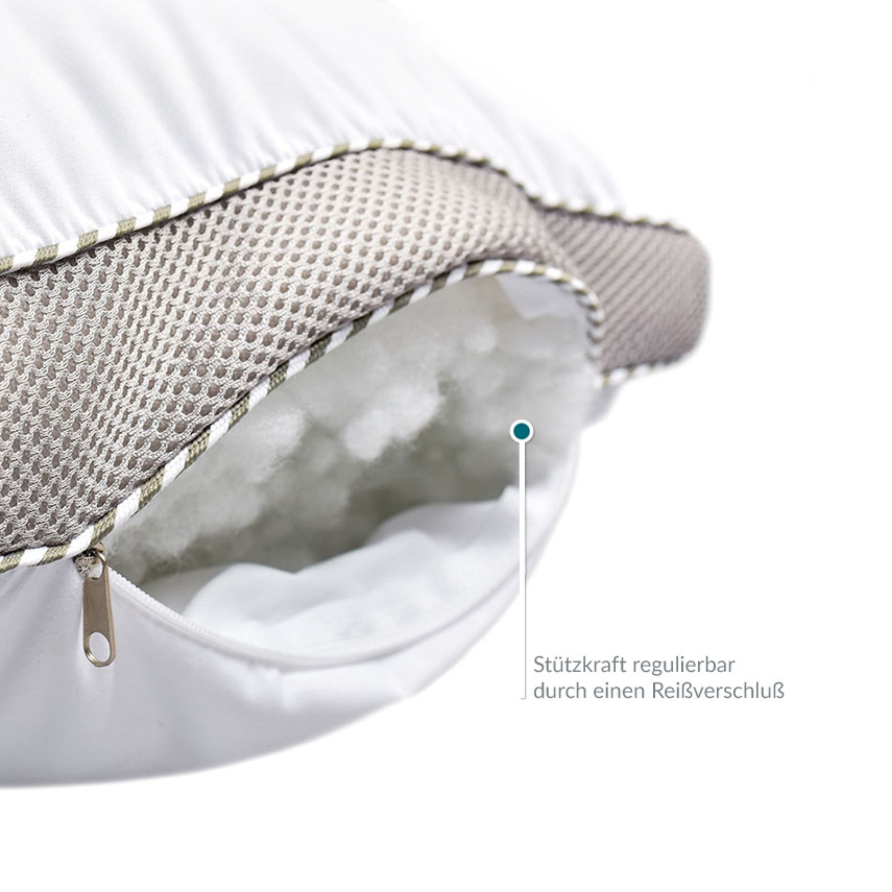 SEI Design Kopfkissen SWAN Classica Soft 3D 80x80 - Dreikammerkissen Schlafkissen, Füllung: Airdream micro, Bezug: Microfaser, Seitenschläfer, Bauchschläfer, Rü – Bild 4 von 5